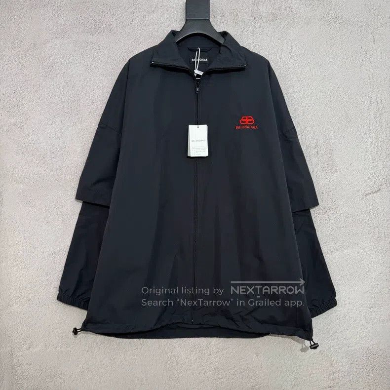 Balenciaga Balenciaga Logo Pattern Stand Collar Zipper Long Sleeve Ja Size US XS / EU 42 / 0 - 1 Thumbnail