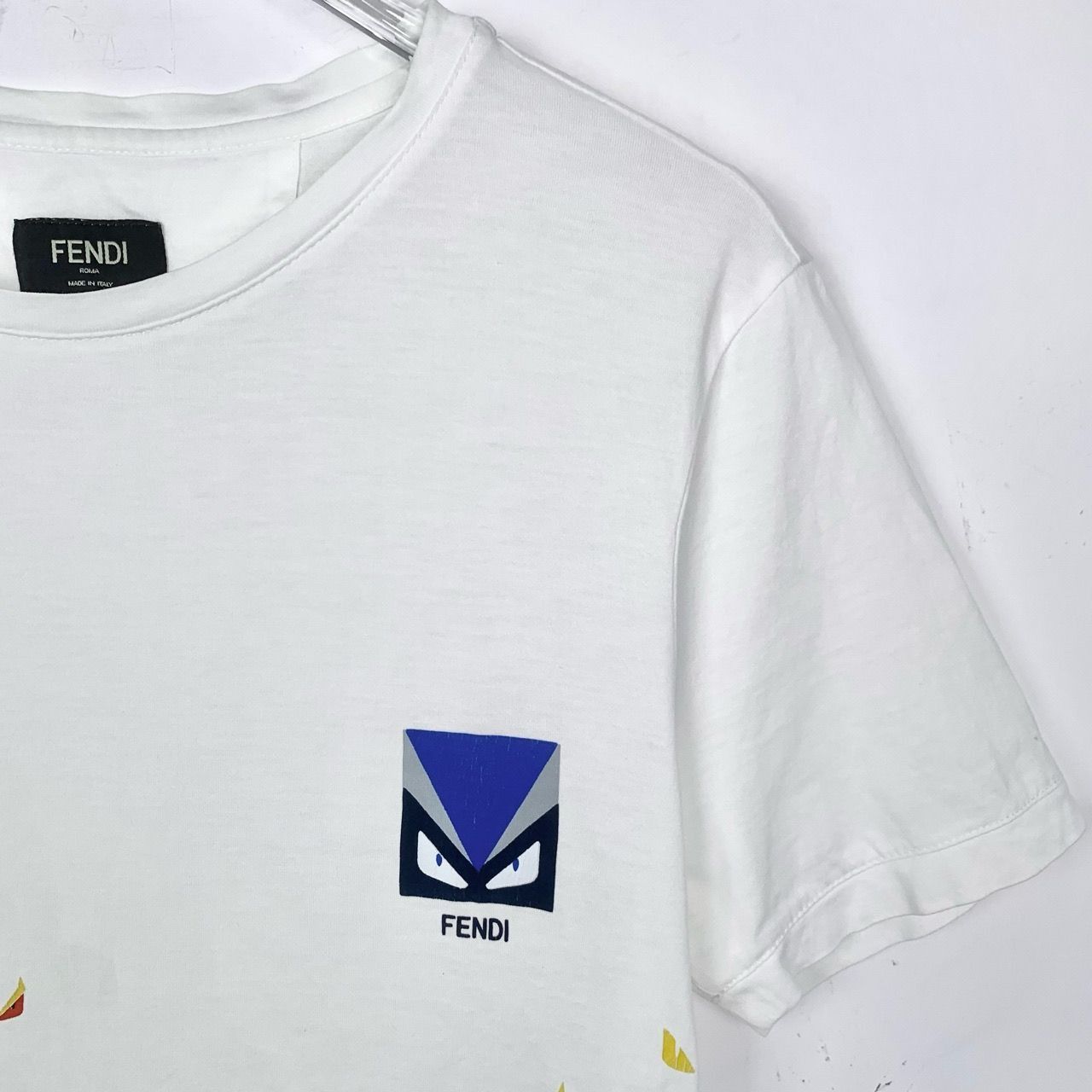 Fendi Fendi Logo Monster White Crew Neck Short Sleeve T-Shirt (Siz Size US XS / EU 42 / 0 - 7 Thumbnail