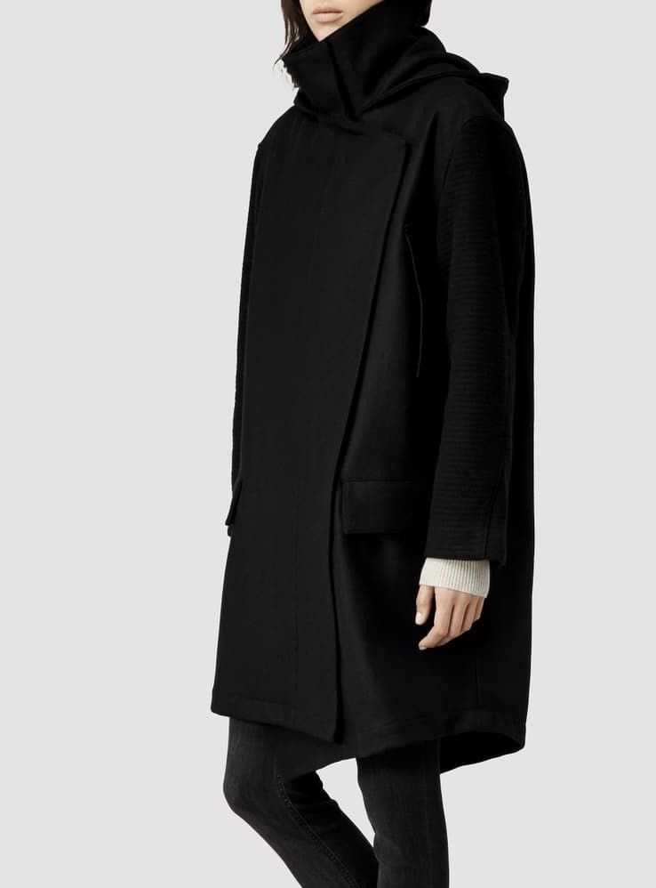 Allsaints Allsaints Odetta Parka Oversized Wool Asymmetrical Coat Size S / US 4 / IT 40 - 6 Thumbnail