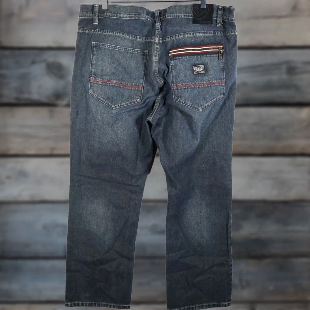 Enyce VINTAGE enyce Jeans Mens 42 x 32 Blue Denim Zip Pocket Baggy Fit VTG Y2K Jeans Mens 42 Blue Denim Zip Pocket Baggy Fit 90s Hip Hop Retro Mens Jeans Size US 42 / EU 58 - 1 Thumbnail