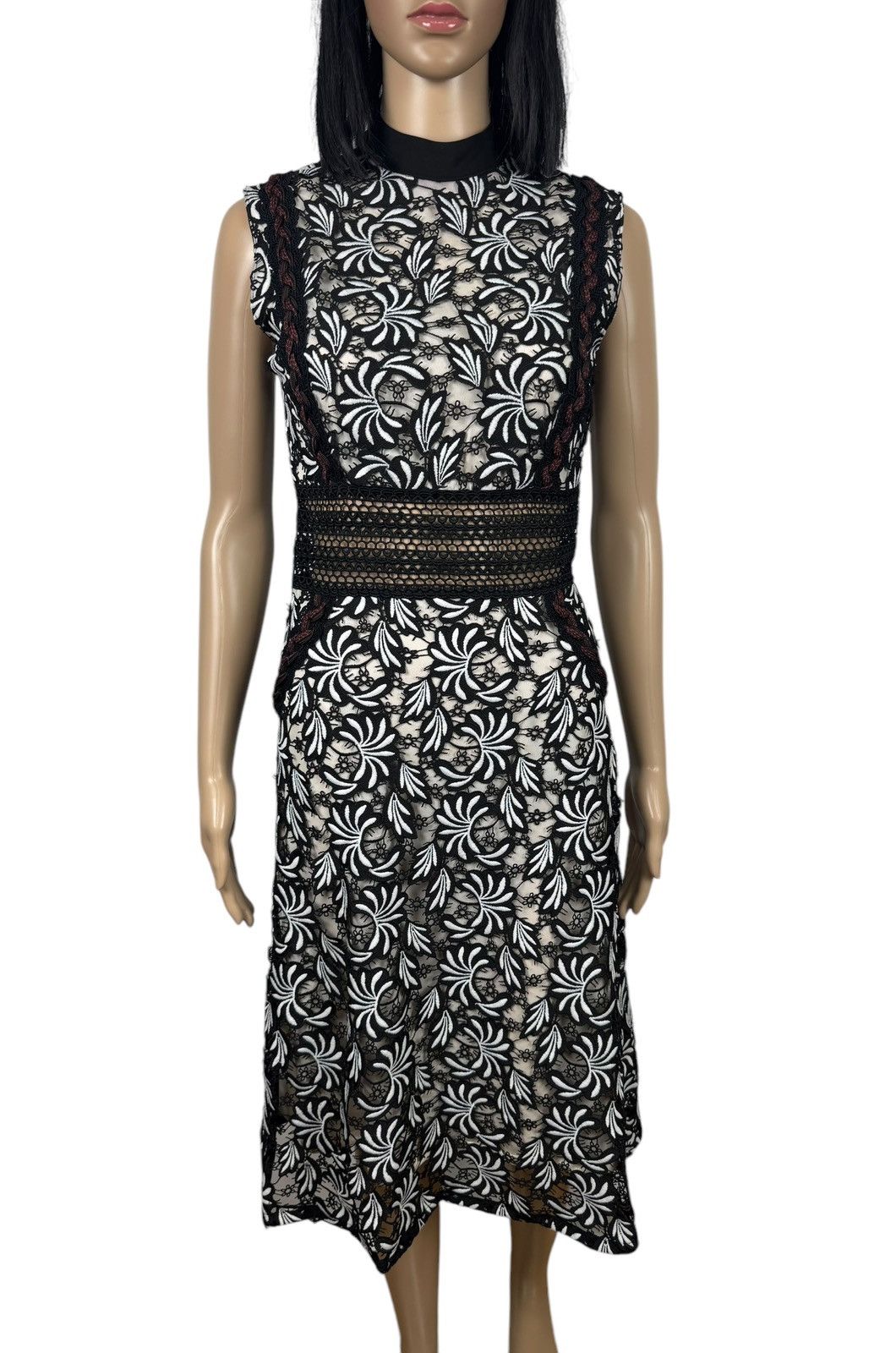 Self-Portrait Self Portrait Lace Sleeveless Lace Midi Dress size US4 UK8 Size S / US 4 / IT 40 - 3 Thumbnail