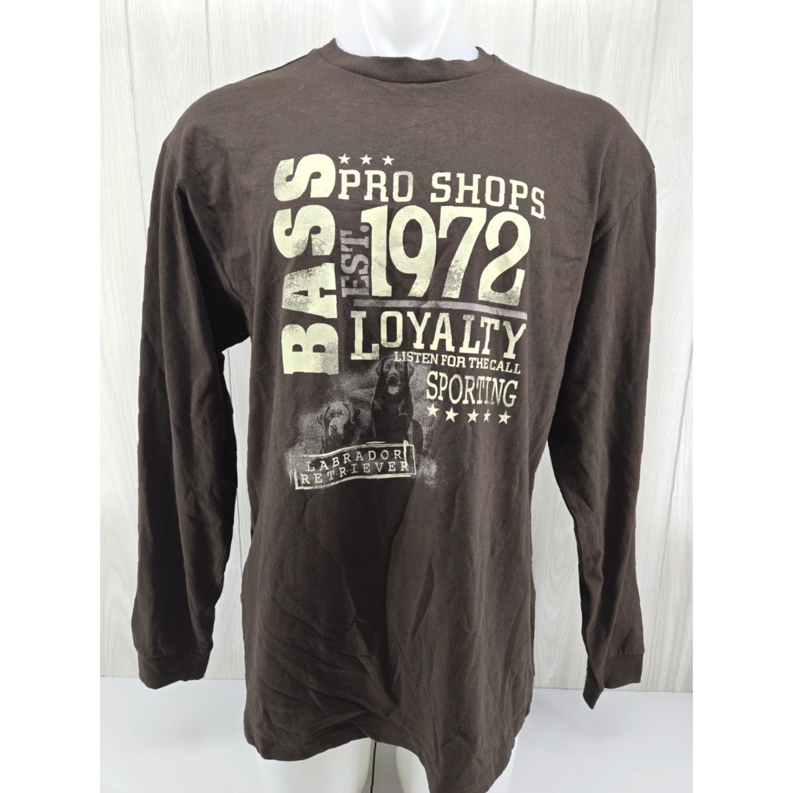 Bass Pro Shops VINTAGE Bass Pro Shops Adult Mens XL Long Sleeve T-Shirt Brown 1972 Fishing Logo Large Size US XL / EU 56 / 4 - 2 Thumbnail