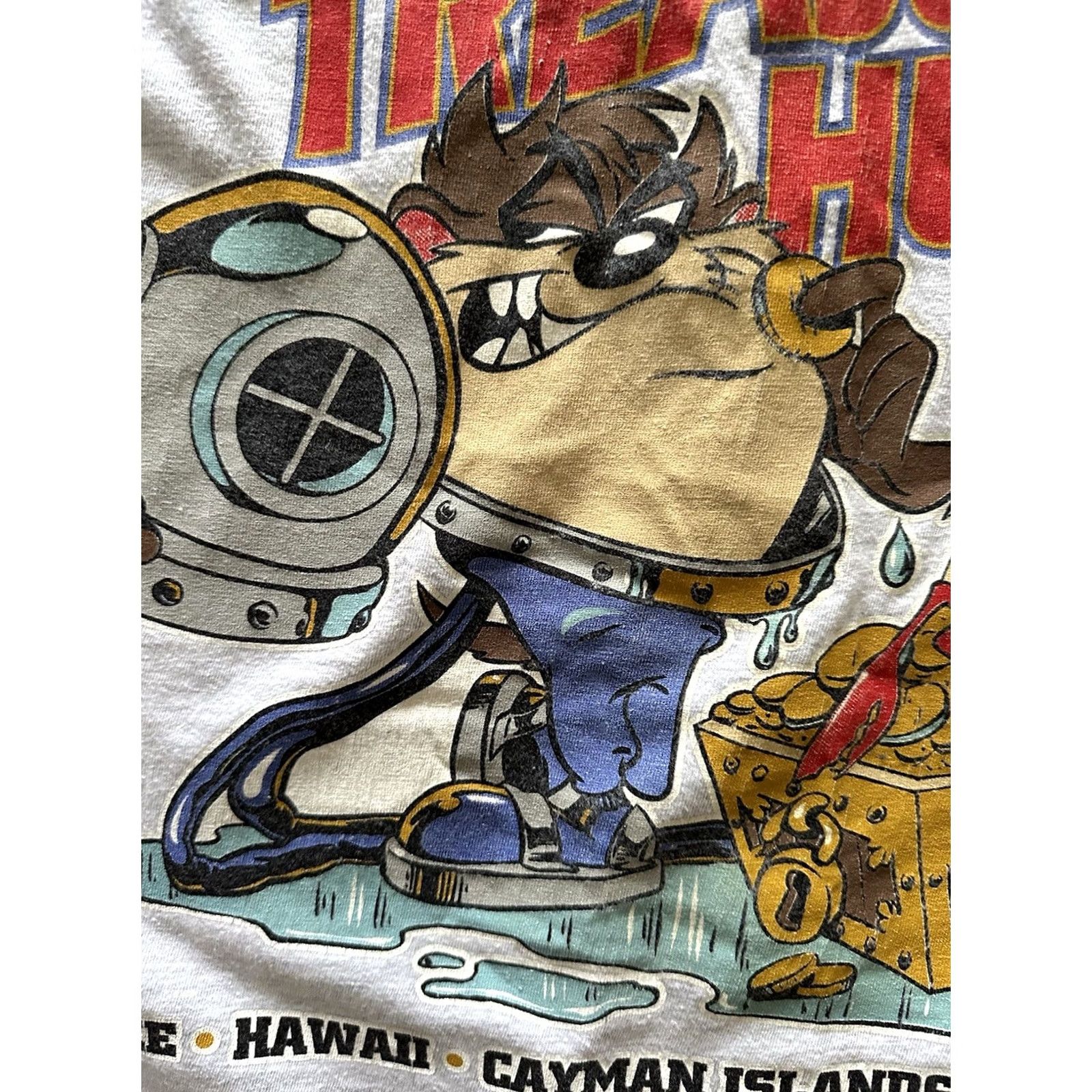 Vintage 90s Vintage Taz Devil Treasure Hunters Baseball Jersey Shirt Large Gray - Unisex Adult Size US L / EU 52-54 / 3 - 4 Thumbnail