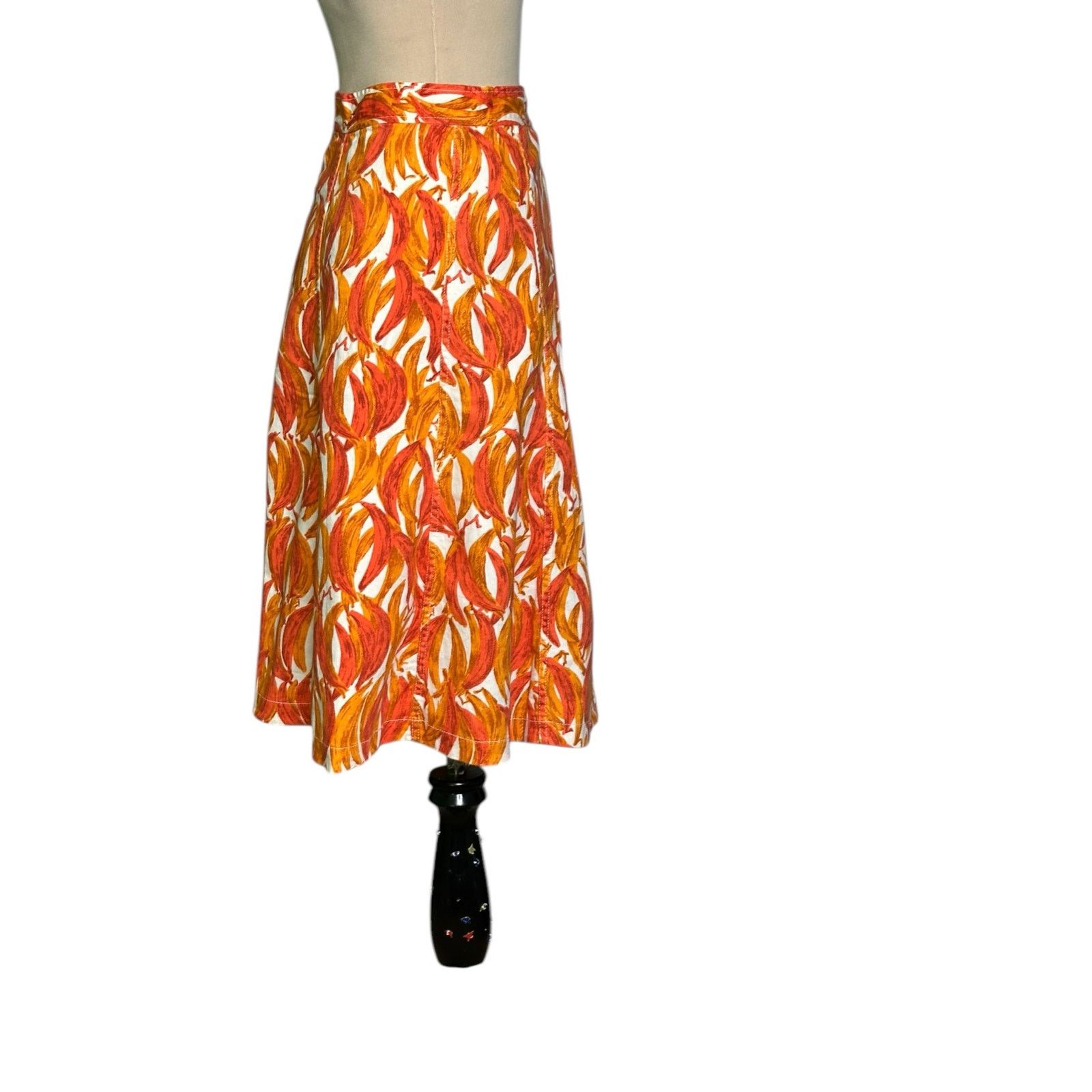 Anthropologie Anthropolgie Maeve Banana Grove Denim midi Skirt Size 12 Size 34" / US 12 / IT 48 - 18 Thumbnail