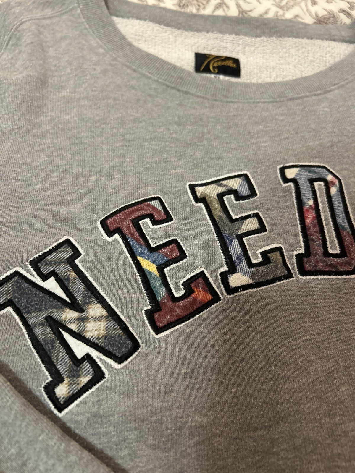 Needles Needles Grey Crewneck Patched Logo Size XL Size US XL / EU 56 / 4 - 2 Thumbnail