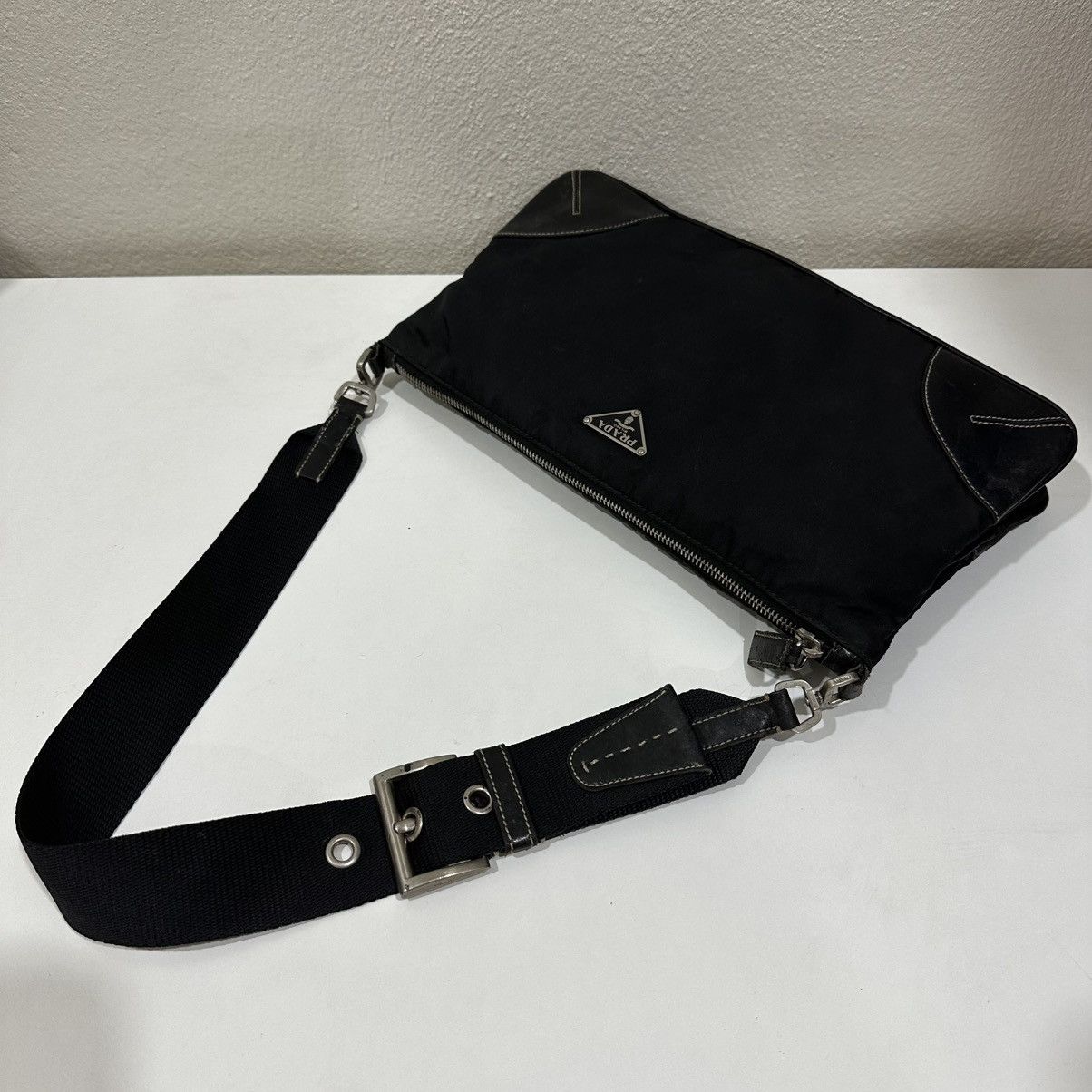 Prada ‼️LASTDROP‼️ AUTHENTIC PRADA TESSUTO BAGUETTE SHOULDER BAG Size ONE SIZE - 7 Thumbnail