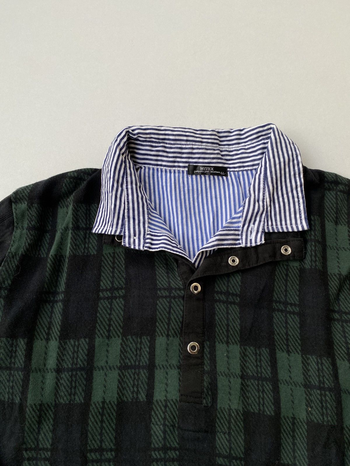 Japanese Brand Double Layers Tartan Longsleeve Tshirt Size US L / EU 52-54 / 3 - 2 Thumbnail