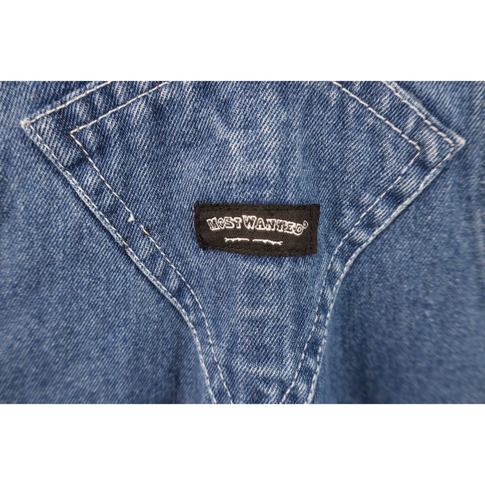 Vintage Vintage 90s Streetwear Distressed Wide Leg Denim Overalls Size US 36 / EU 52 - 13 Thumbnail
