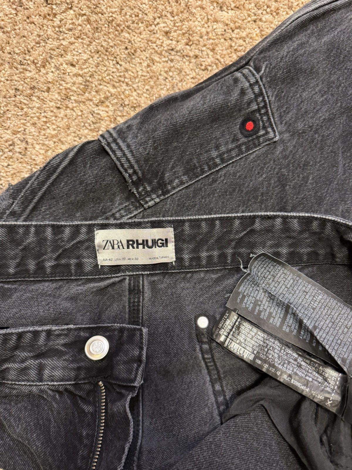 Rhude × Zara Carpenter Distressed Denim Jeans Rhude x Zara Rhuigi Size US 32 / EU 48 - 3 Thumbnail