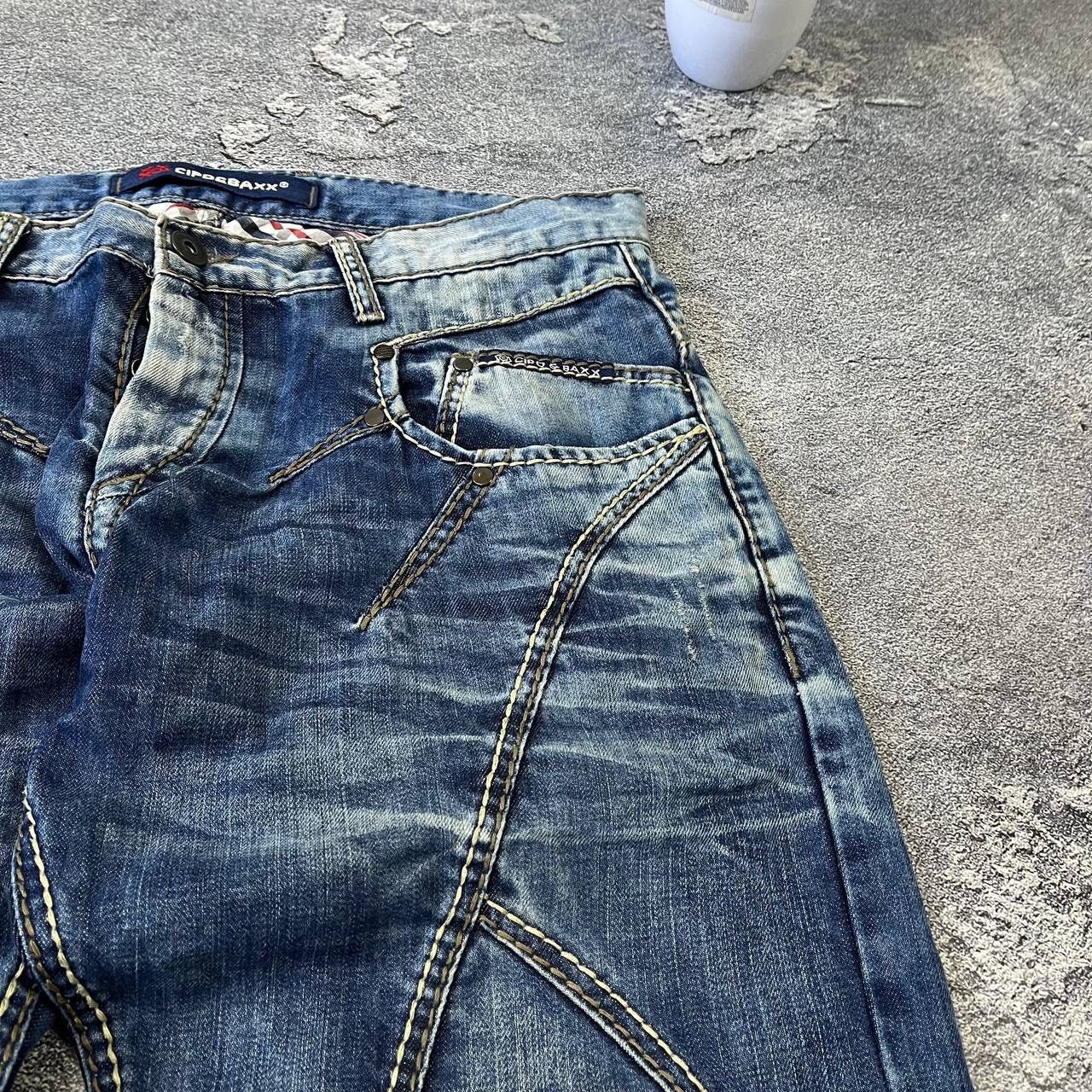 Vintage CIPO BAXX Vintage Mens Rapper Distressed Light Blue Y2K Size US 34 / EU 50 - 16 Thumbnail