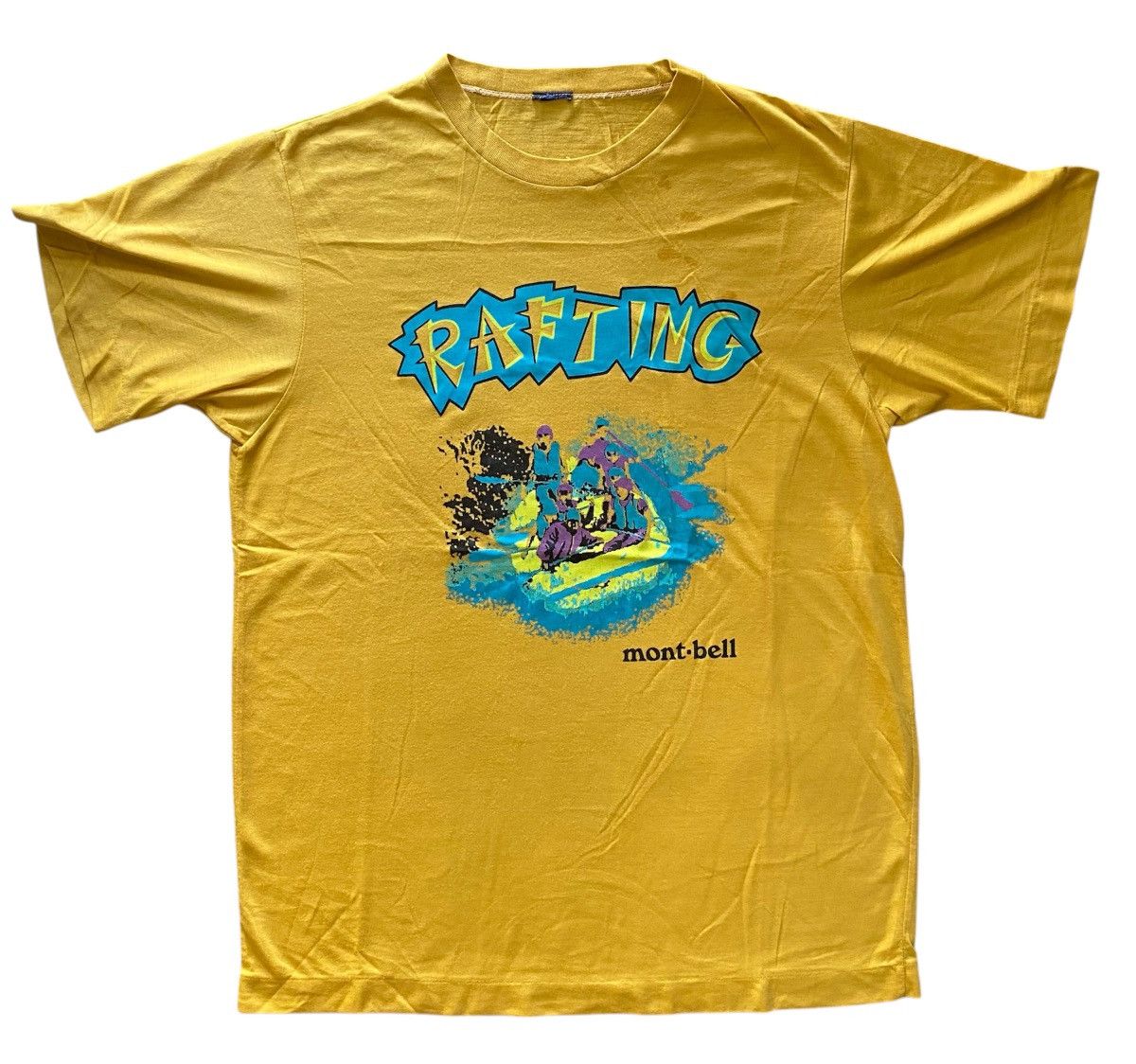 Montbell 🔥RARE🔥 Vintage 80s Single Stitches Montbell Rafting Tee Size US S / EU 44-46 / 1 - 1 Thumbnail