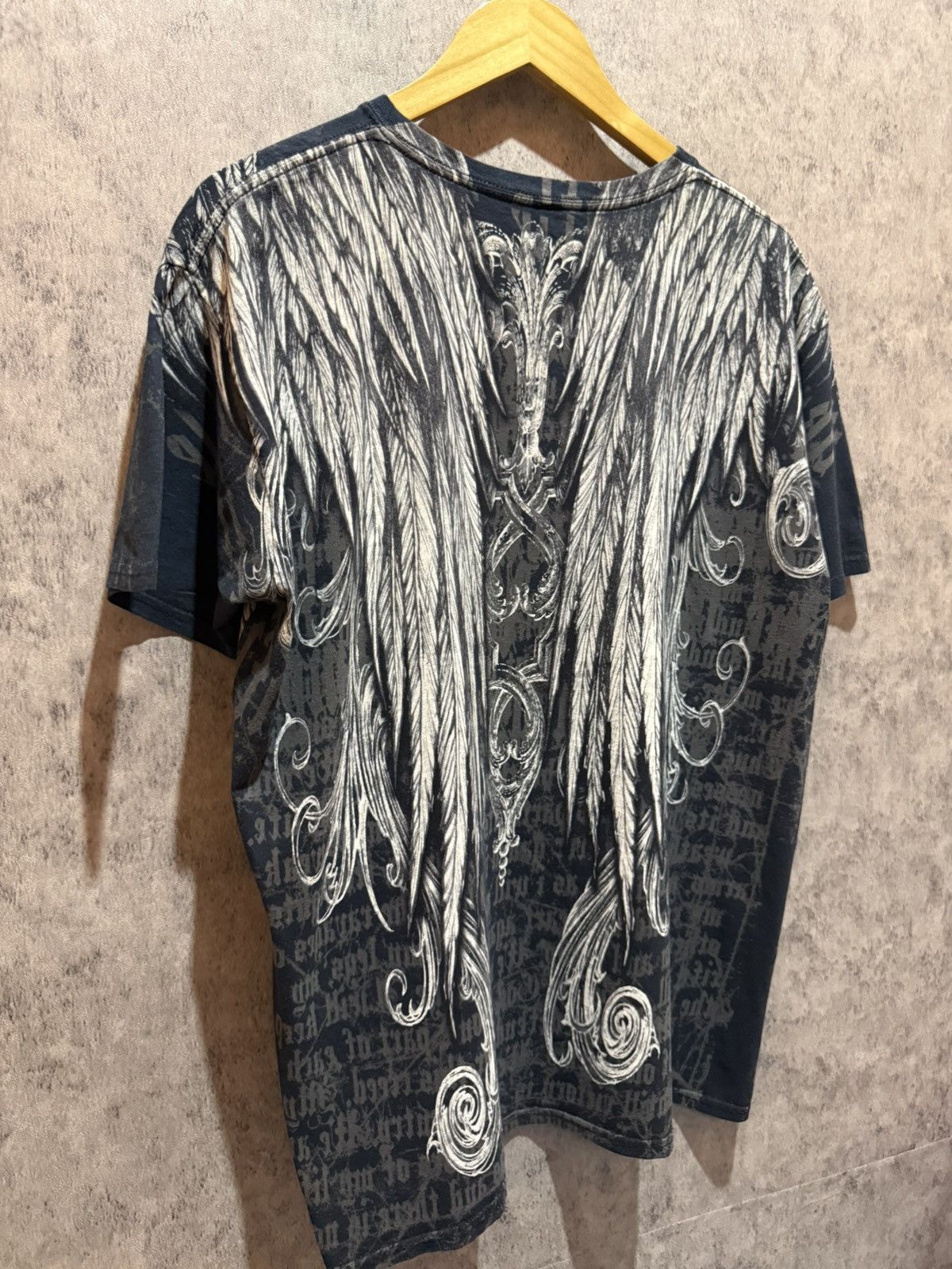 Affliction Y2k Apprime Double Eagle Gothic Insane AOP Tshirt Size US L / EU 52-54 / 3 - 15 Thumbnail