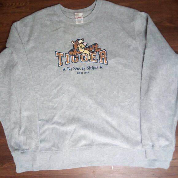 Disney Vintage Disney Tigger Star Of Stripes Fleece Sweatshirt Size US XL / EU 56 / 4 - 2 Thumbnail