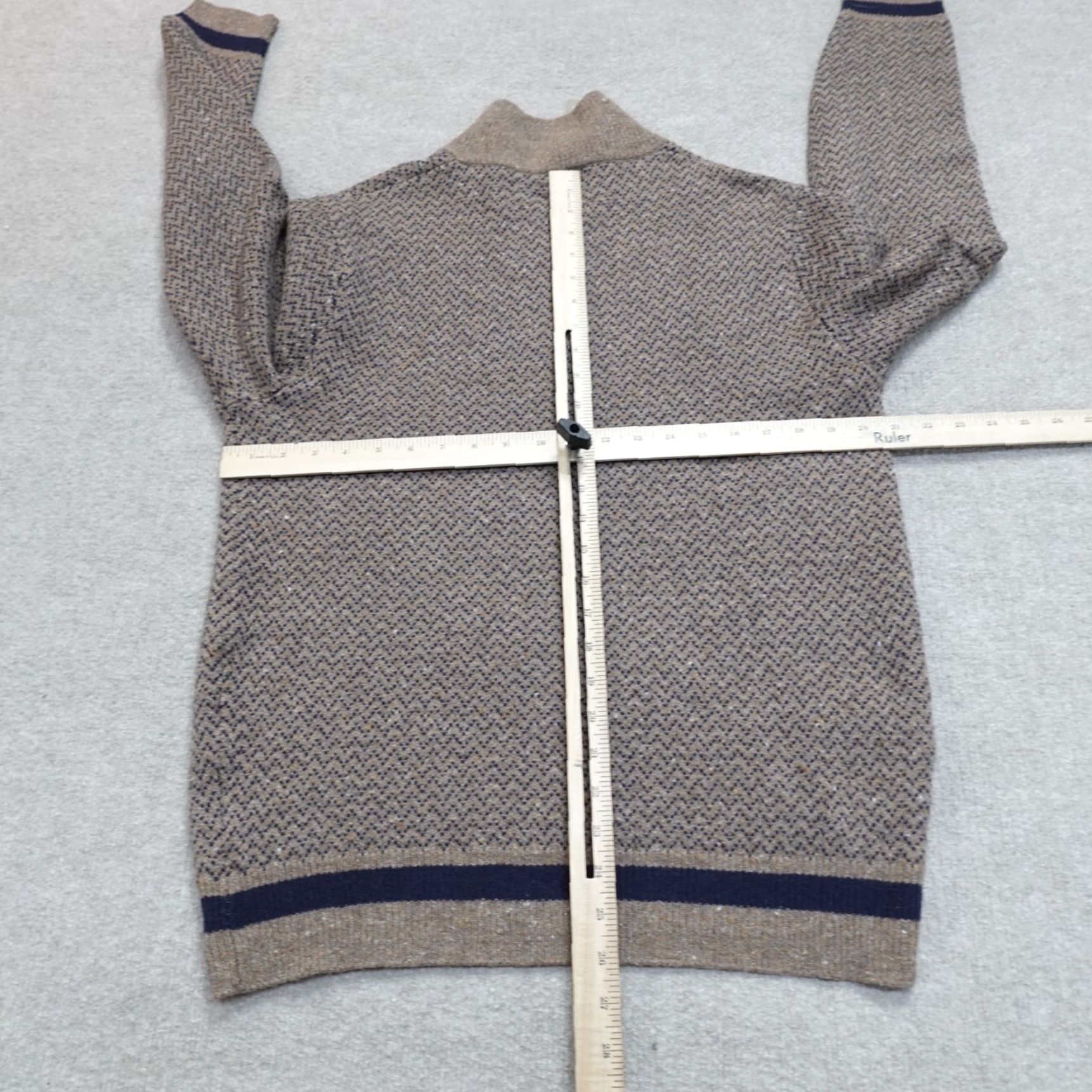 J.Crew J.Crew Sweater Men Mock Neck Medium M Gray Pol yamide Wool Knit 1/4 Zip Pullover Rugged Merino Birds Eye Size US M / EU 48-50 / 2 - 6 Thumbnail