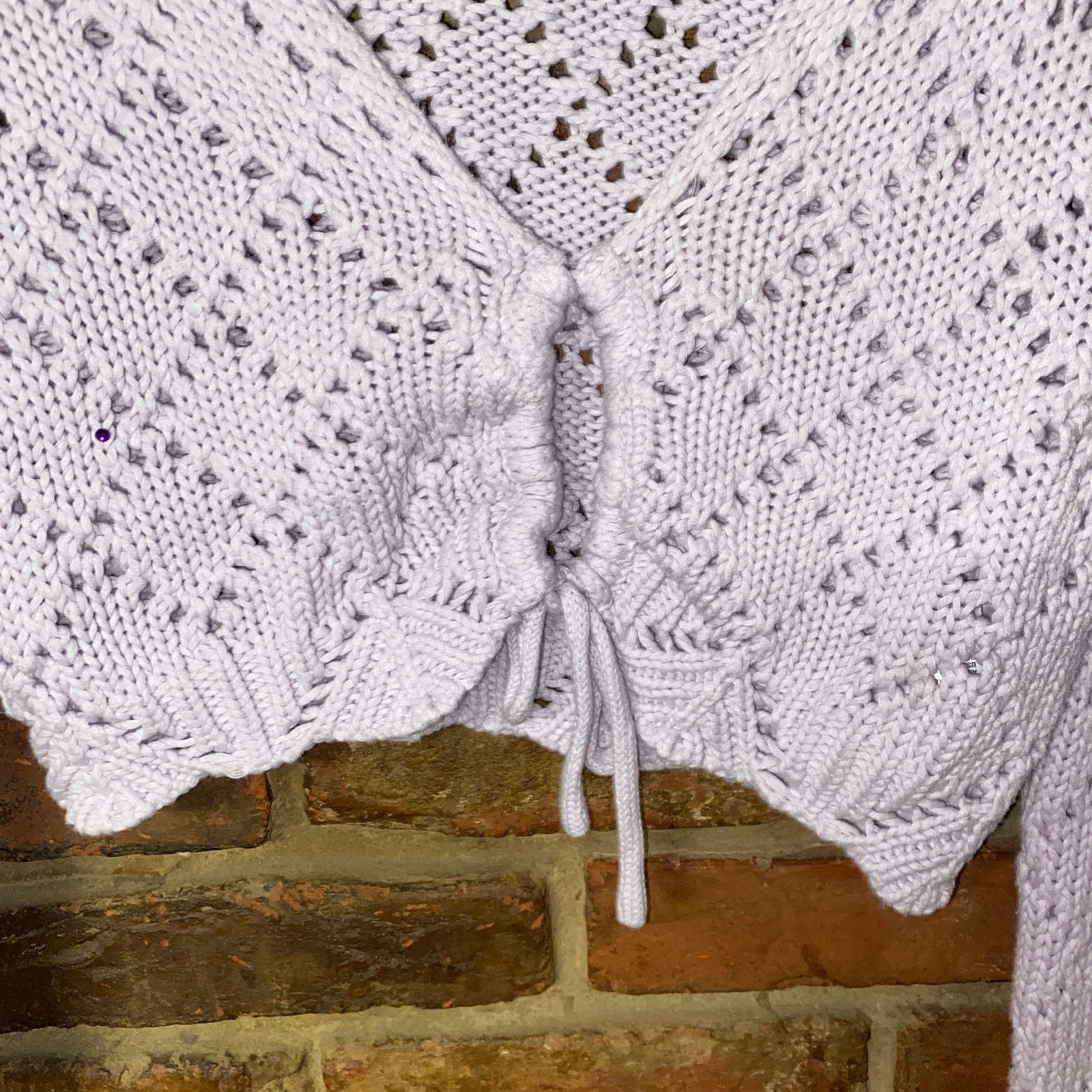Other Francescas Blue Rain Lilac Belle Keyhole Crochet Crop Medium Size M / US 6-8 / IT 42-44 - 4 Thumbnail