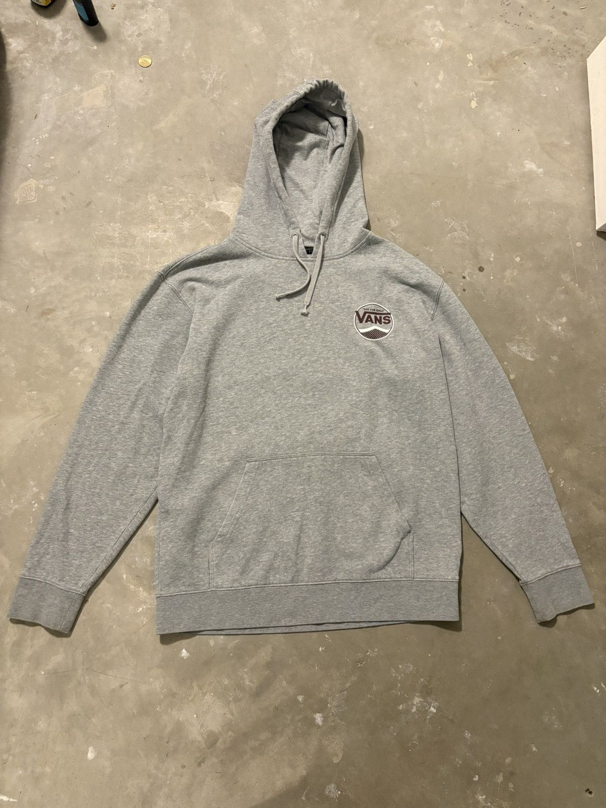 Vans Vans Off The Wall Grey Red Logo Hoodie Size US L / EU 52-54 / 3 - 1 Thumbnail
