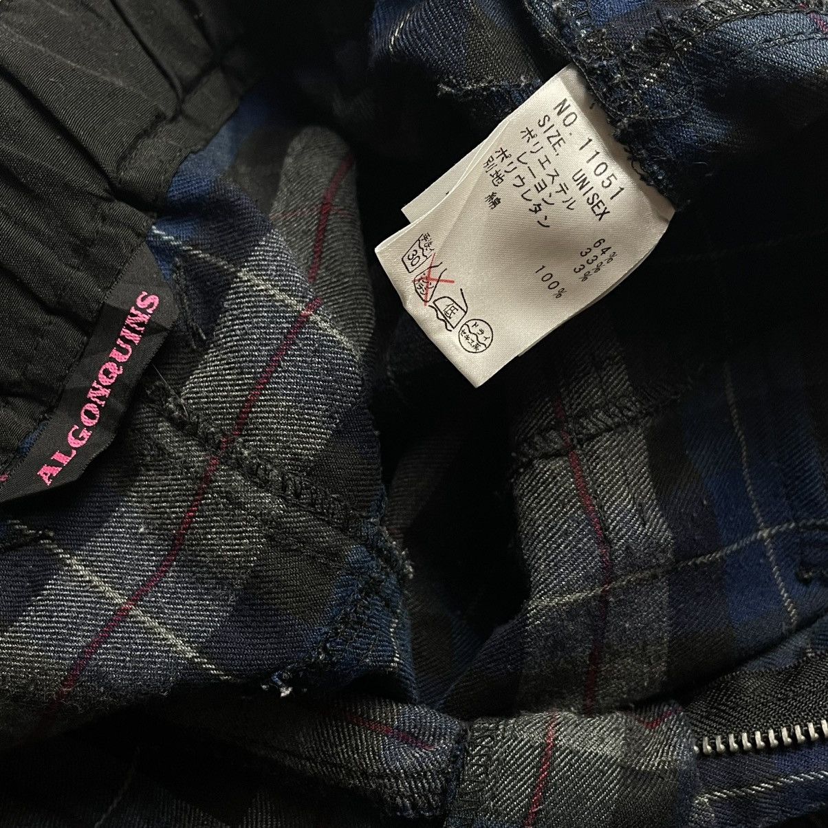Hysteric Glamour 🇯🇵 UNISEX ALGONQUINS BONDAGE CHECKERED 3Q PANTS Size US 29 - 11 Thumbnail