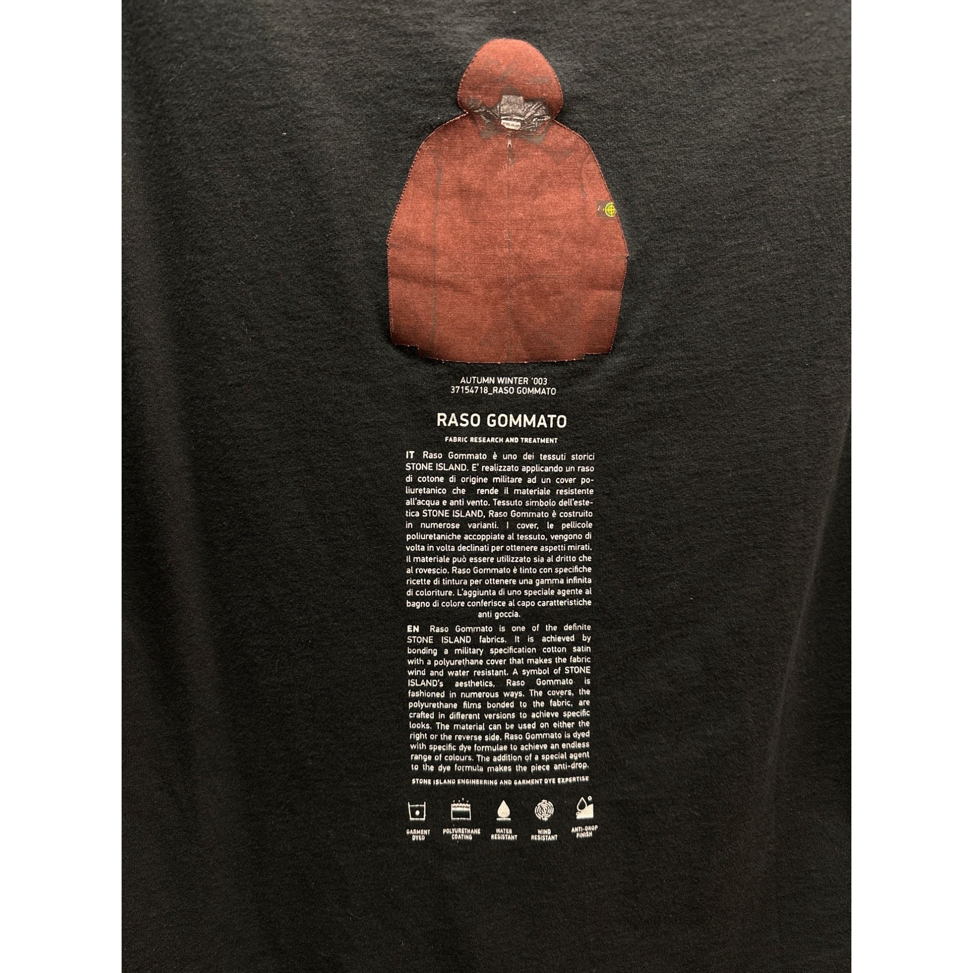 Stone Island Stone Island Archivio Raso Gommato T-Shirt Size US S / EU 44-46 / 1 - 4 Thumbnail