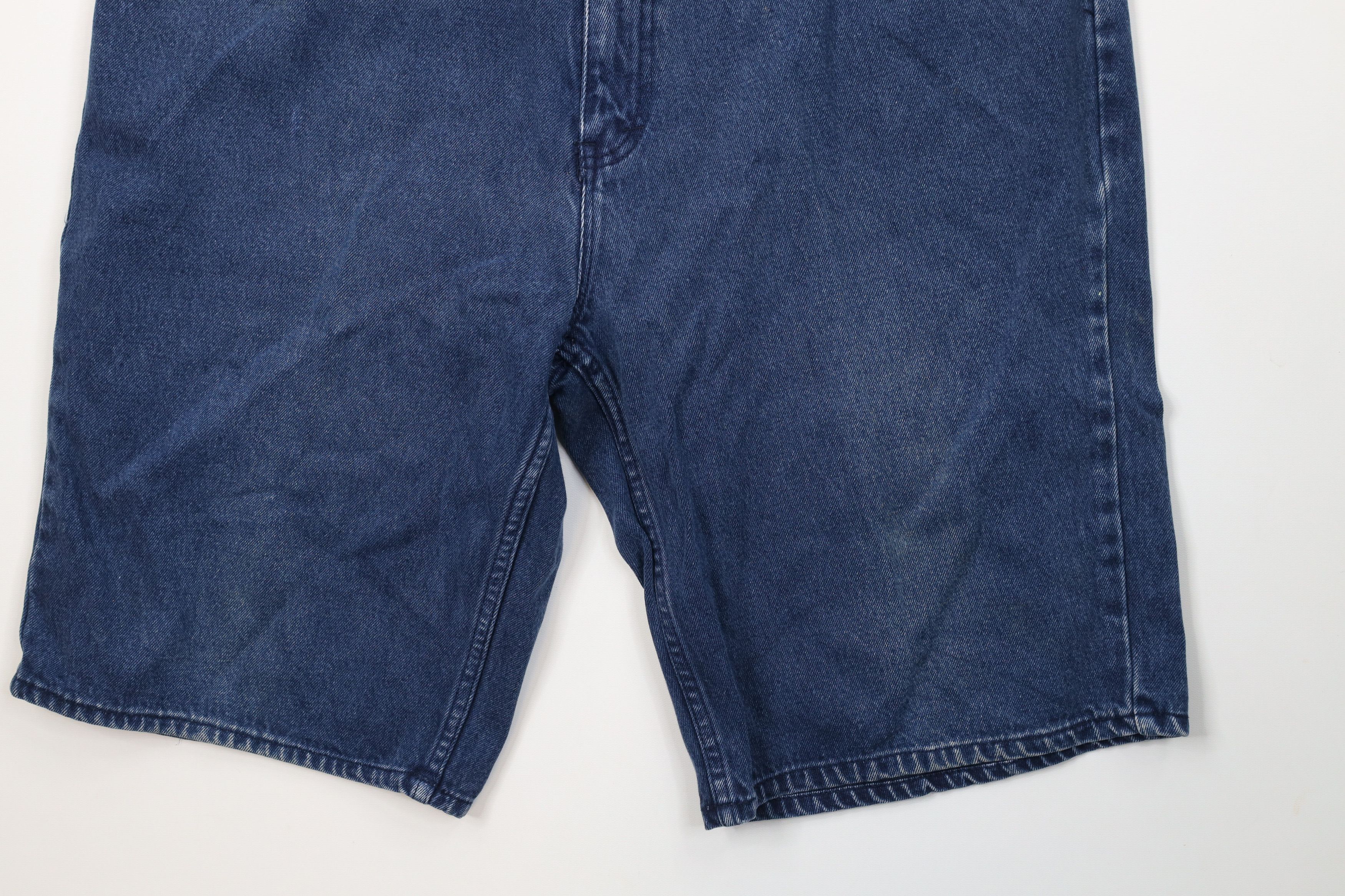 Vintage Vintage 90s Streetwear Fit Hip Hop Denim Jean Shorts Blue Size US 38 / EU 54 - 4 Thumbnail