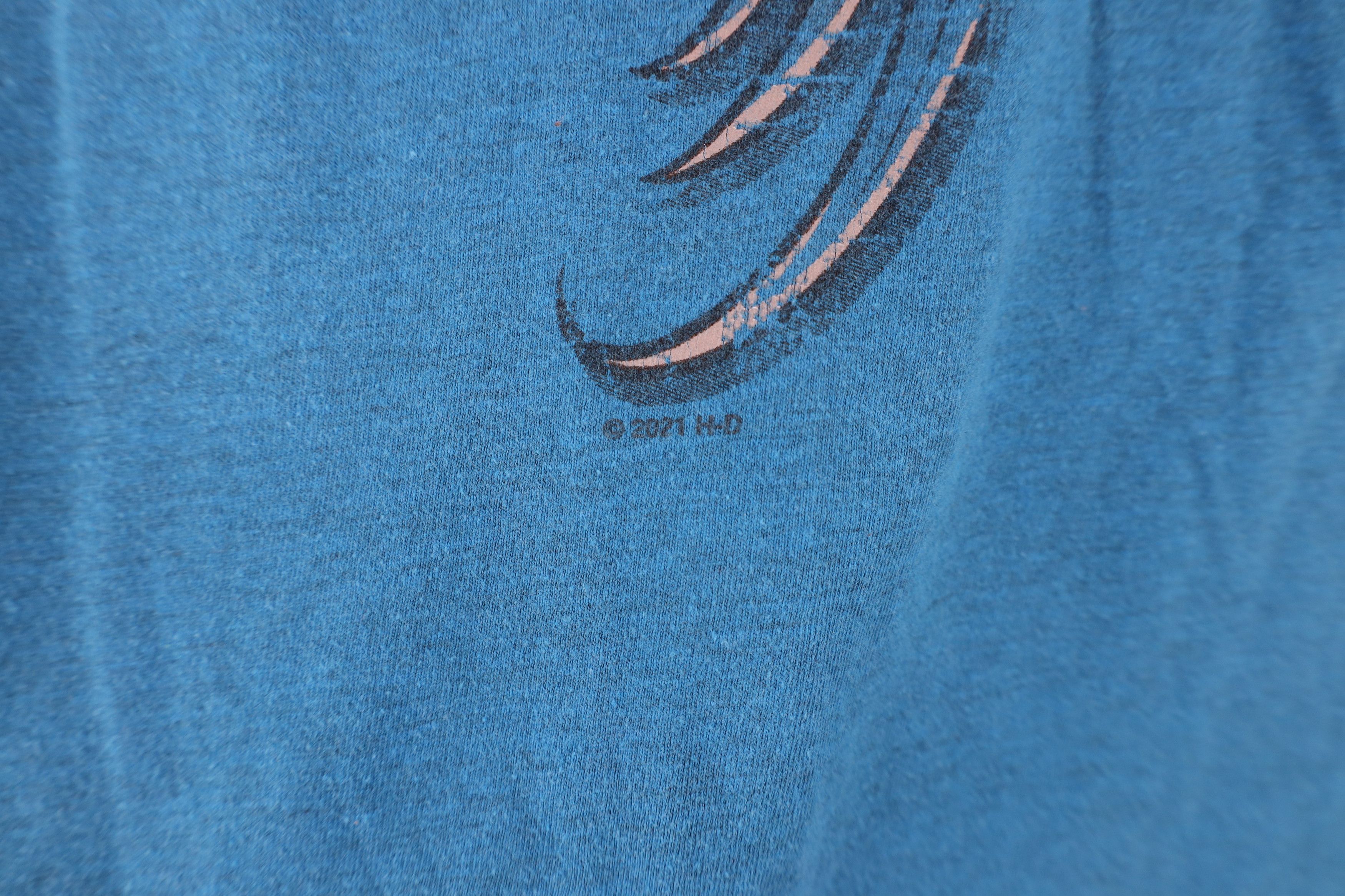 Harley Davidson × Vintage Vintage Y2K Harley Davidson Eagle Wings UFC MMA T-Shirt Blue Size L / US 10 / IT 46 - 5 Thumbnail