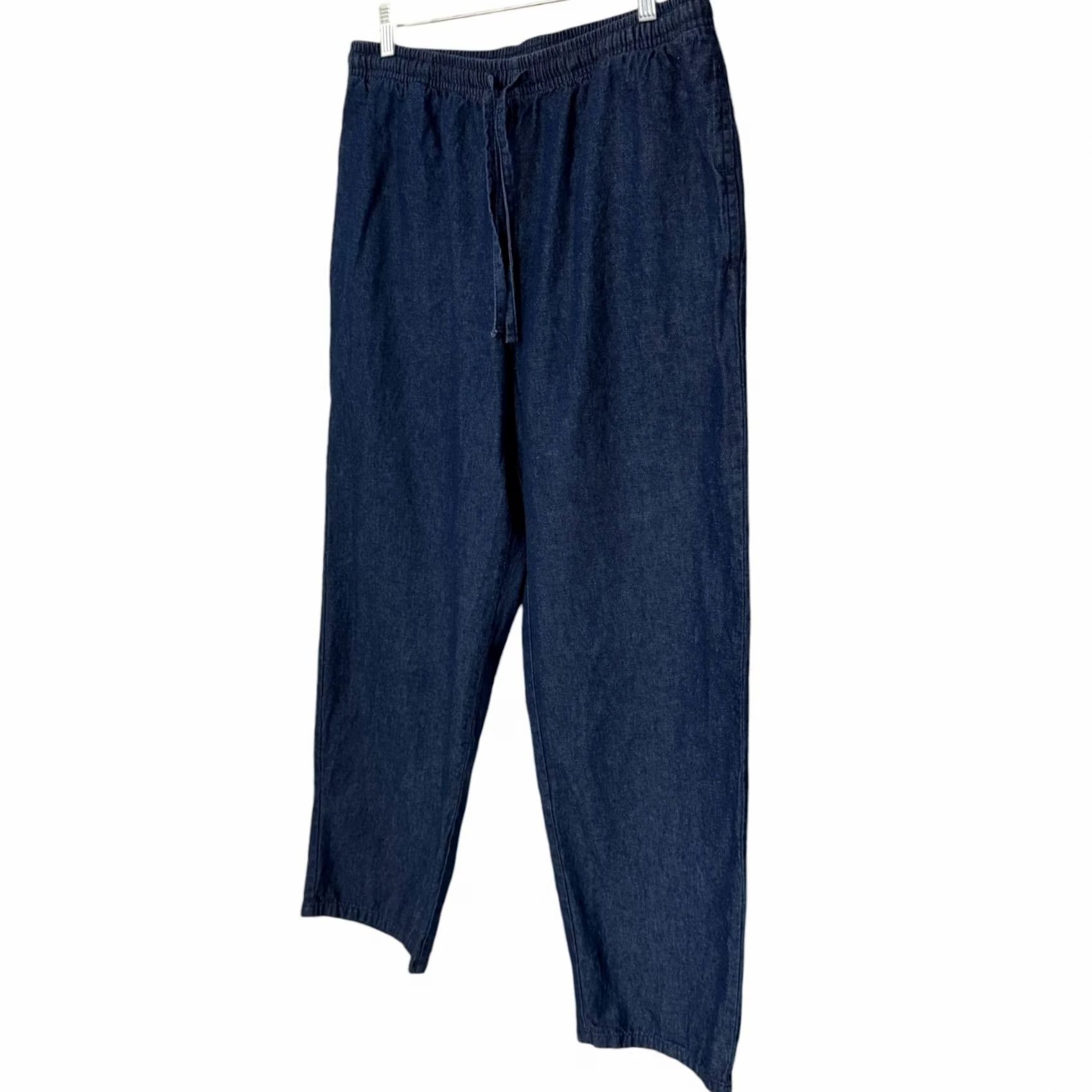 Denime Vermont Country Store Denim High-Waisted Pull-On Pant Blue Women's Petite Medium Size 32" / US 10 / IT 46 - 2 Thumbnail