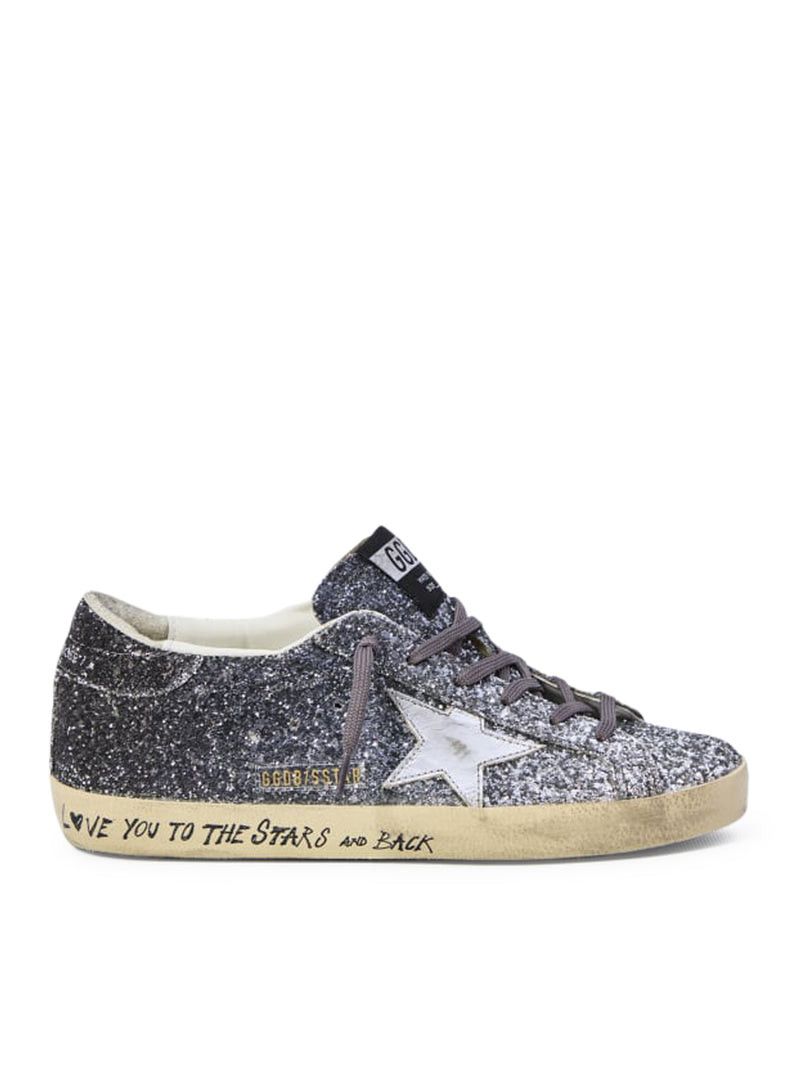 Golden Goose SUPER-STAR SNEAKERS WITH GLITTER Size US 6 / IT 36 - 1 Thumbnail