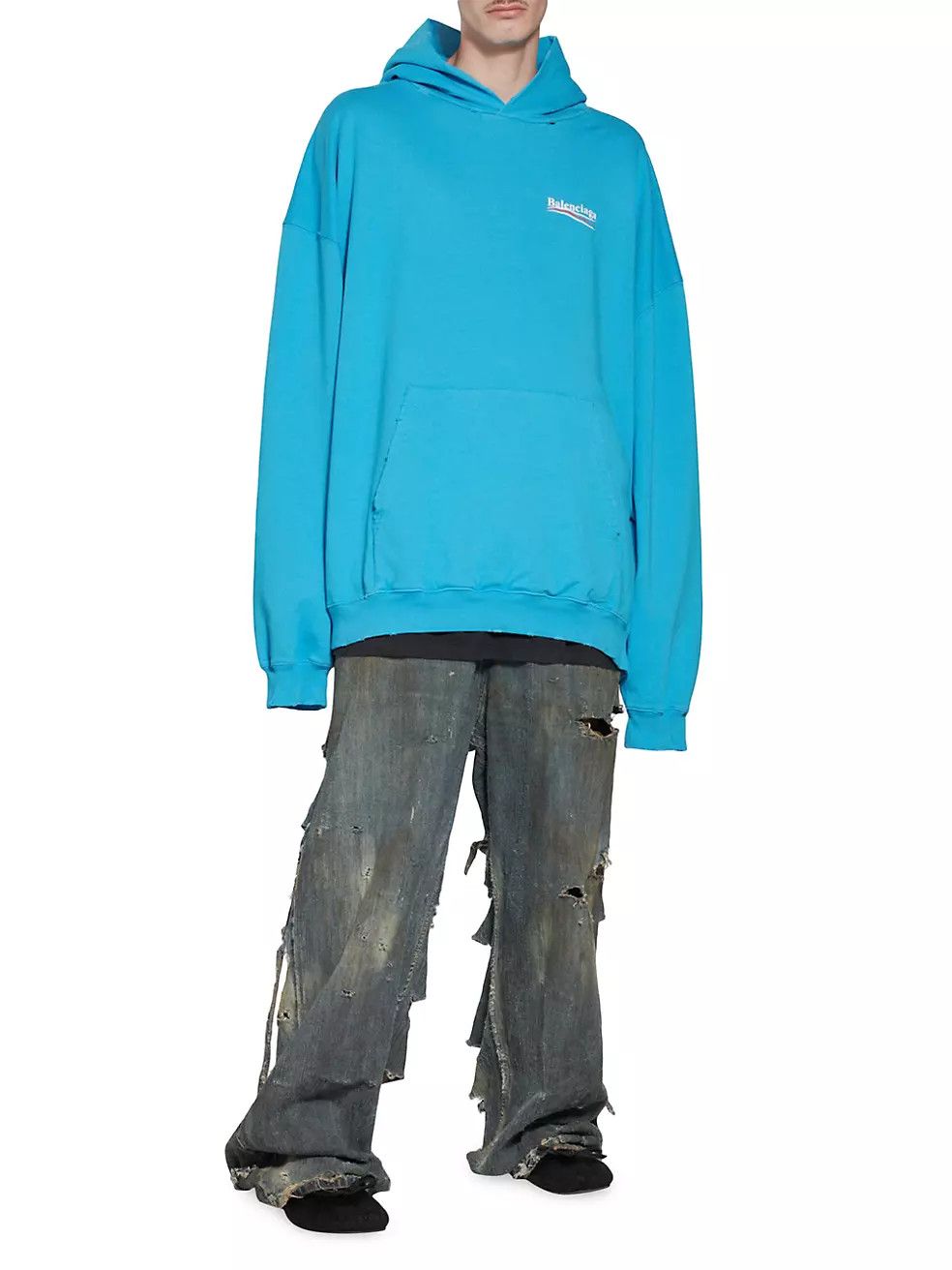 Balenciaga o1in1g0724 Political Campaign Hoodie Large Fit in