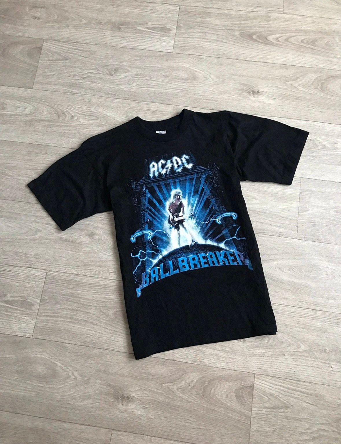 Pre-owned Acdc X Band Tees Vintage Ac/dc “ballbreaker” T-shirt In Black