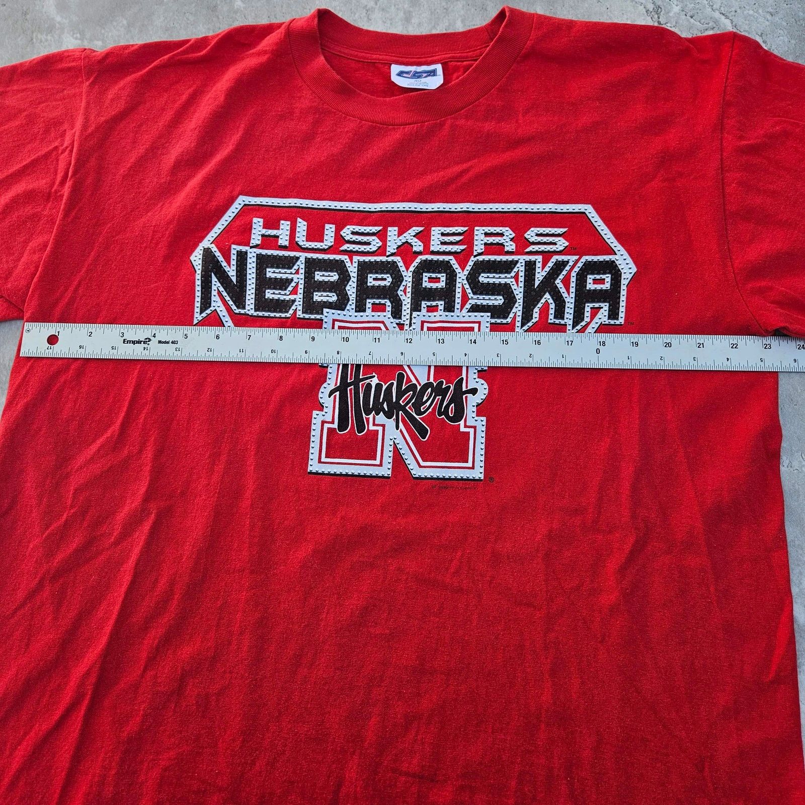 CSA Vintage Y2K Nebraska Huskers T-Shirt Size XL Raised Graphic Size US XL / EU 56 / 4 - 5 Thumbnail