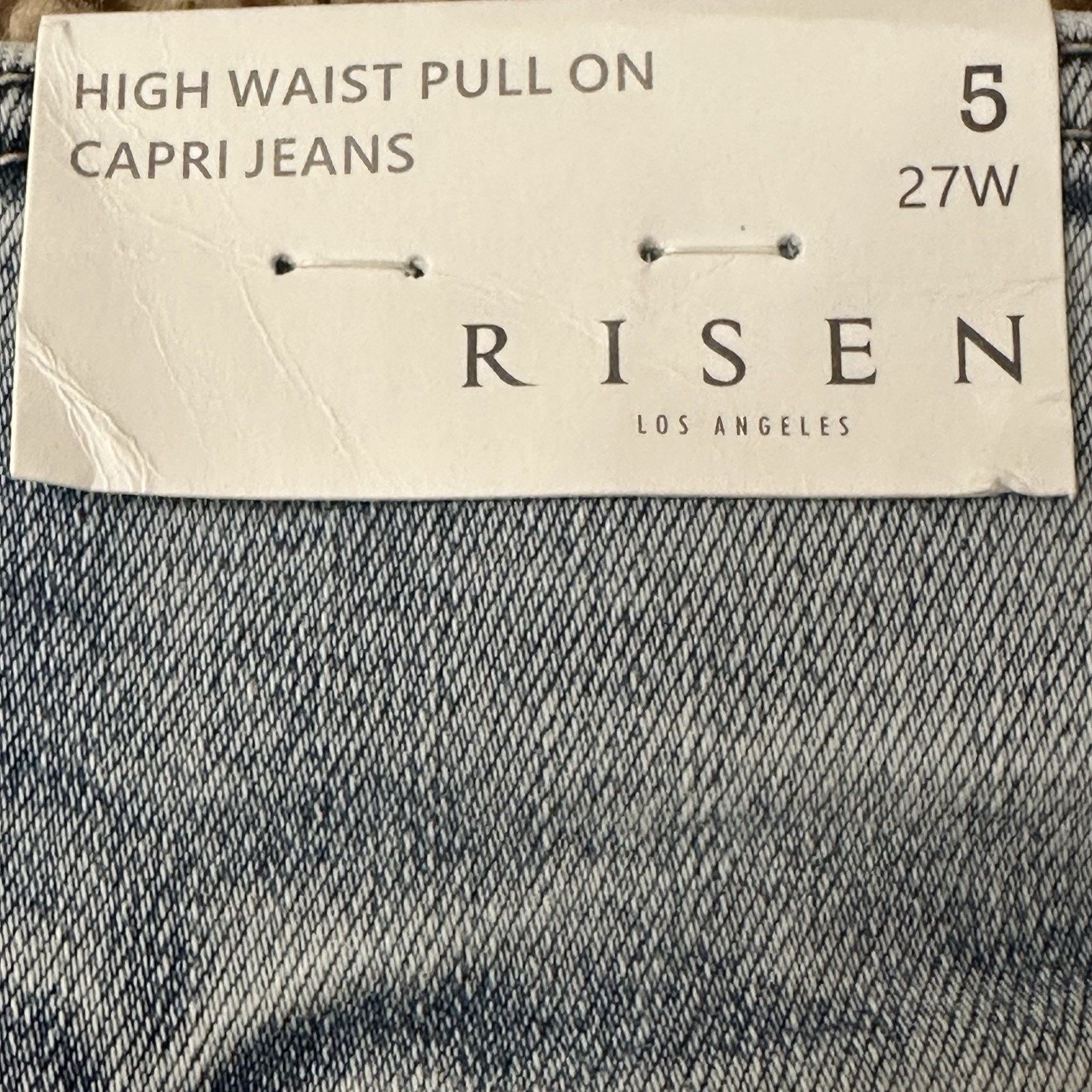 Other Risen Jeans Women’s 5/27 Crossover Waist Crop Denim Capri Size 27" / US 4 / IT 40 - 8 Thumbnail