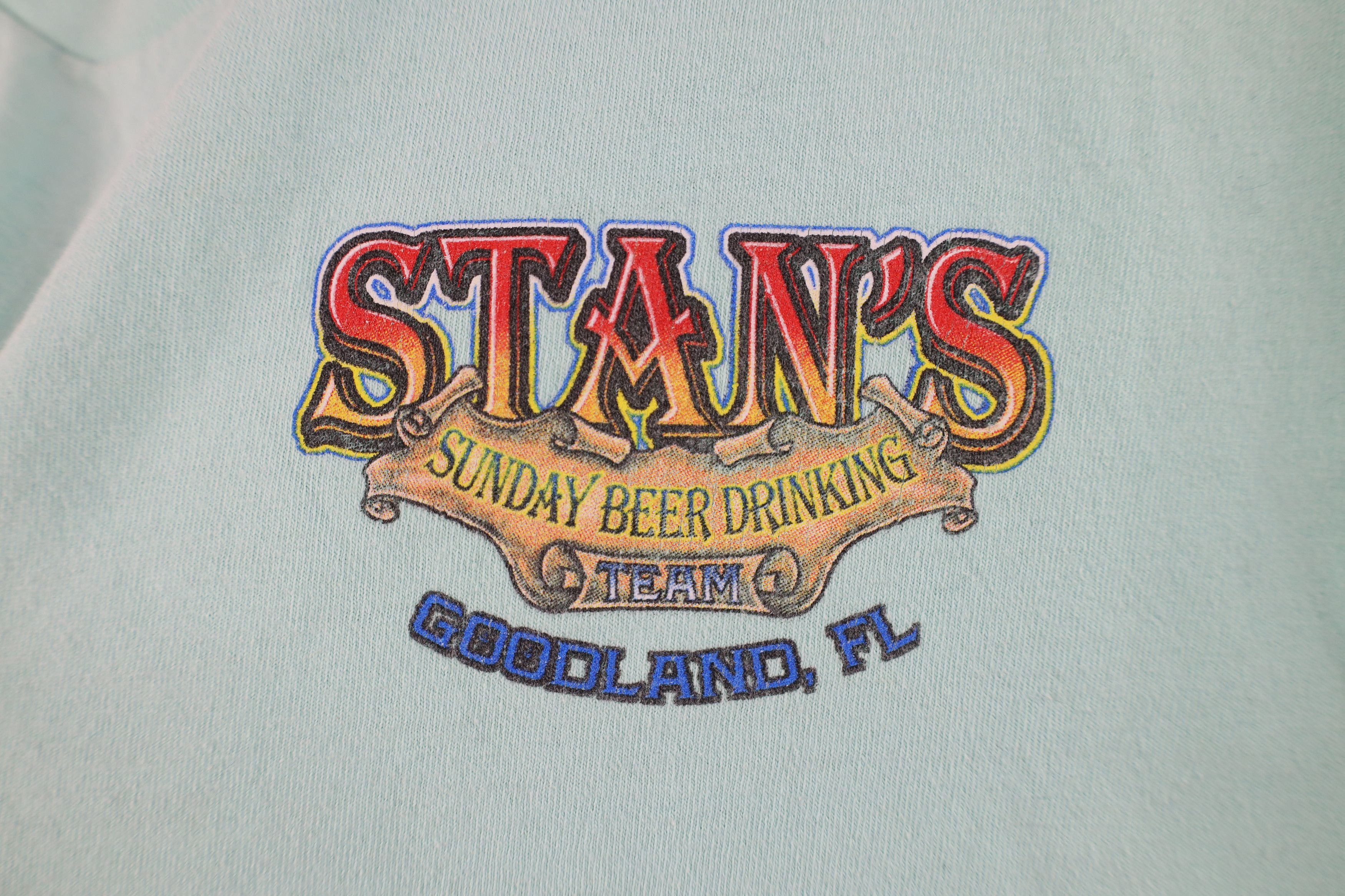 Vintage Vintage Beer Drinking Team Goodland Florida T-Shirt Teal Size US XL / EU 56 / 4 - 4 Thumbnail