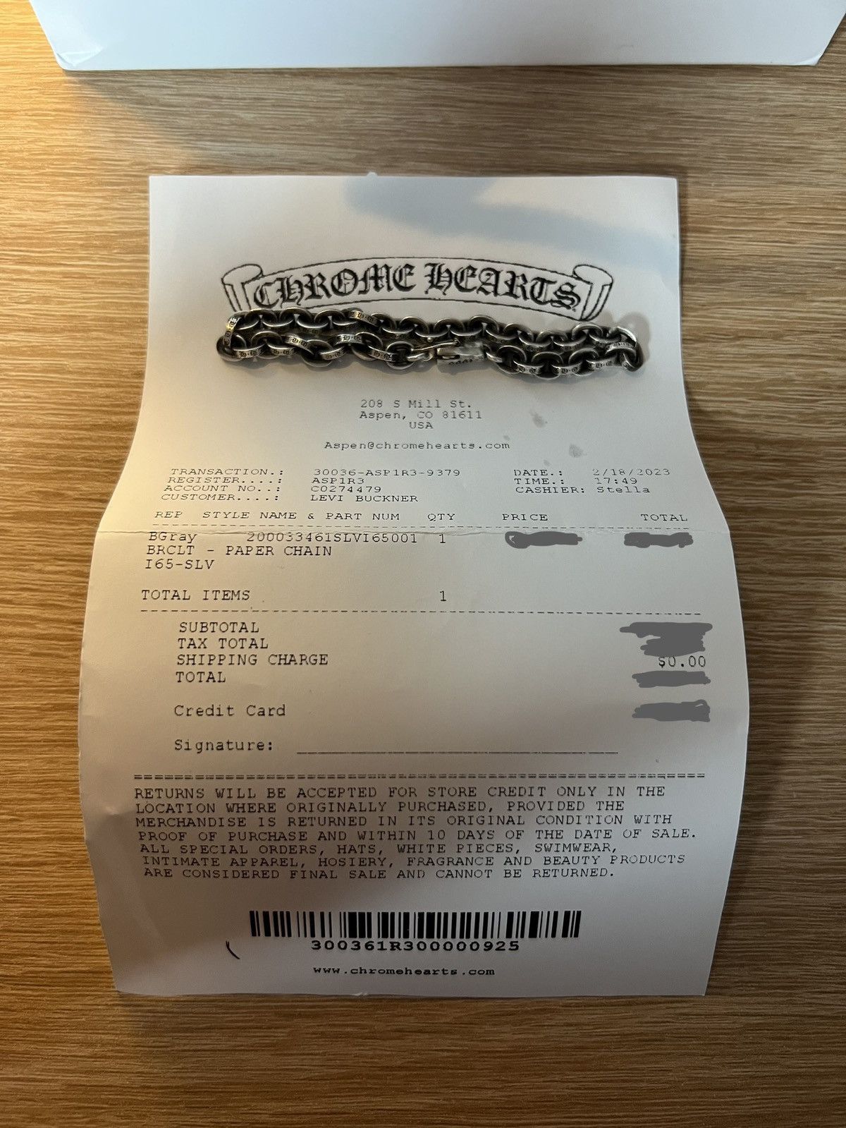 Chrome Hearts Chrome hearts paper chain Size ONE SIZE - 9 Thumbnail