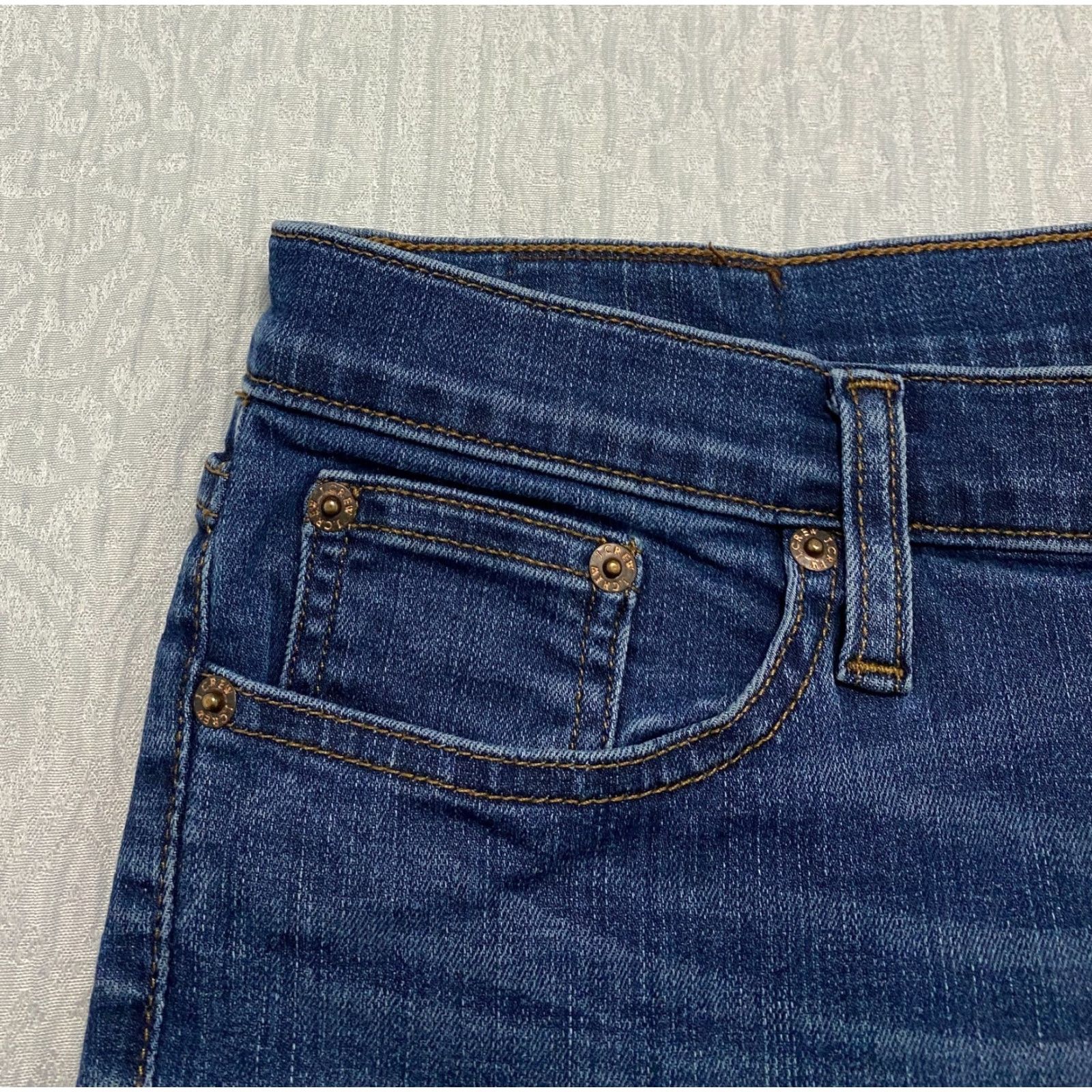 J.Crew J. Crew Jeans Women J.CREW Toothpick Skinny 5-Pocket Denim Blue Size 32 Medium Wash Stretch Womens Regular Size 24" / US 00 / IT 34 - 3 Thumbnail