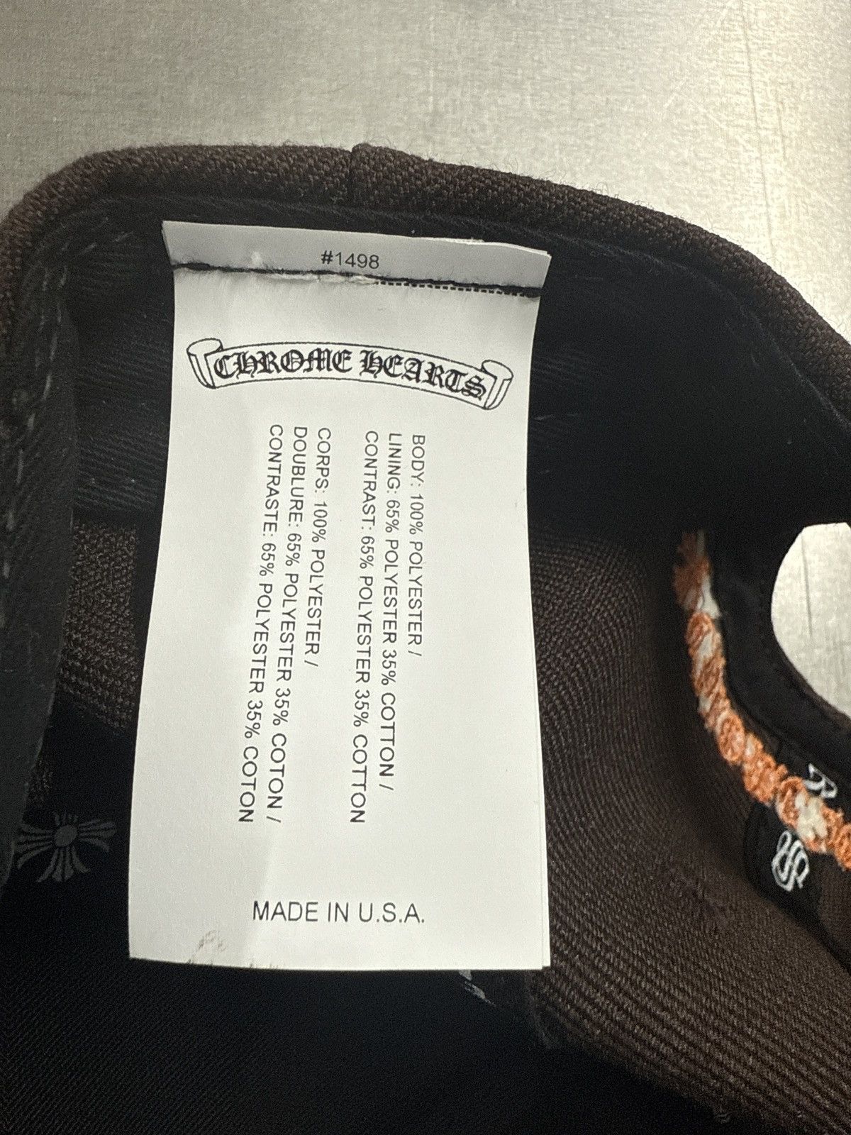 Chrome Hearts CHROME HEARTS LETTER HAT BROWN ORANGE Size ONE SIZE - 7 Thumbnail