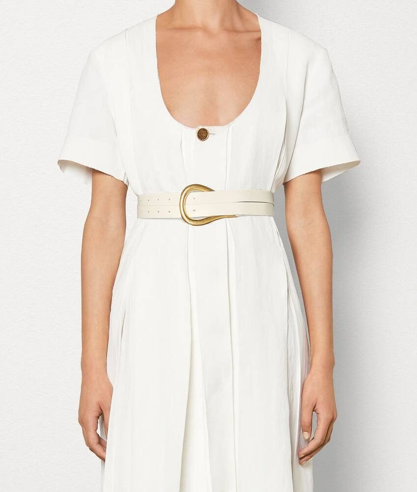Bottega Veneta o1n1vont0225 Size: L / Horsebit Belt in White Size ONE SIZE - 2 Thumbnail
