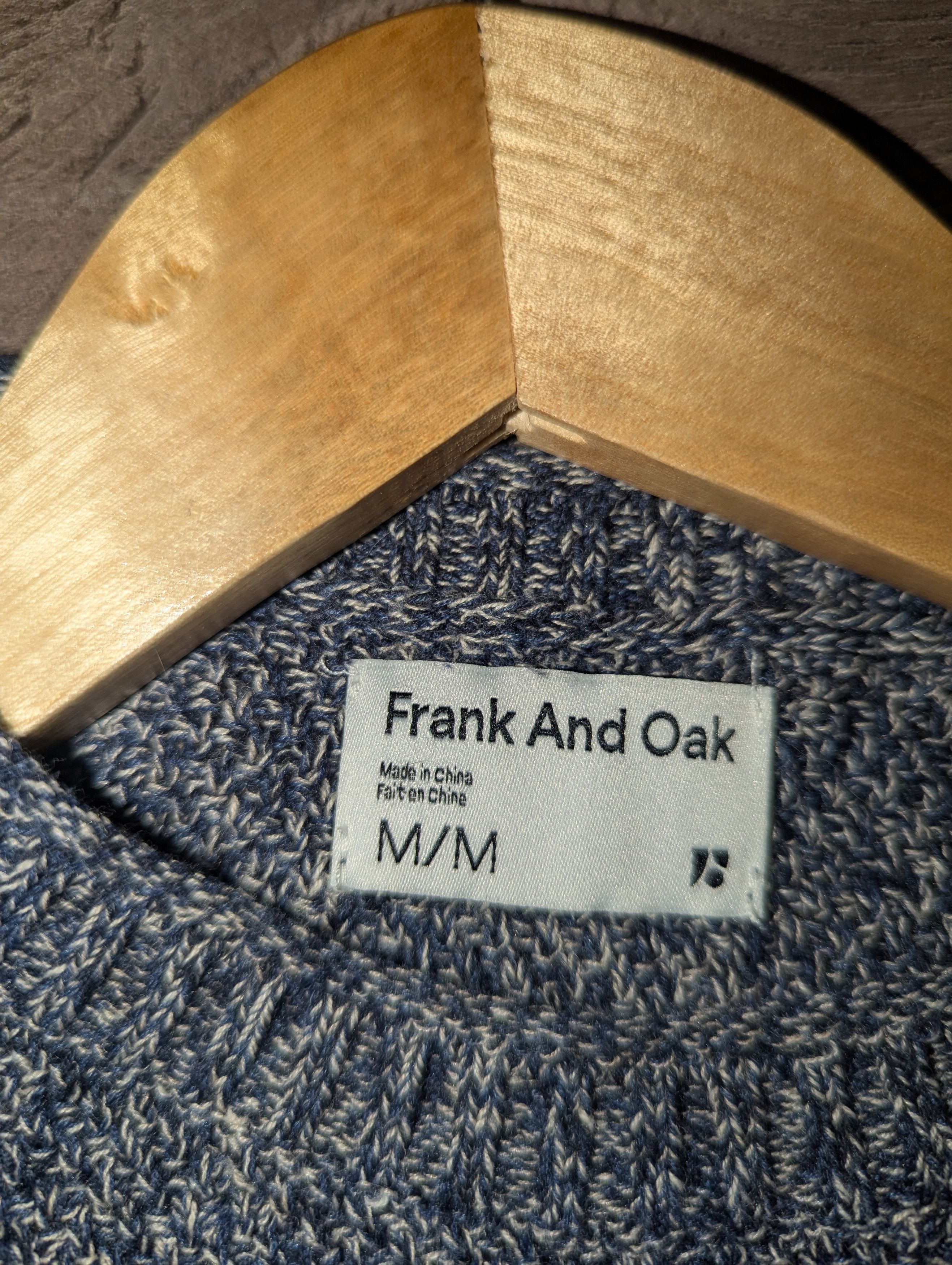 Frank And Oak Men's Frank and Oak Blue Knit Sweater Size US M / EU 48-50 / 2 - 3 Thumbnail