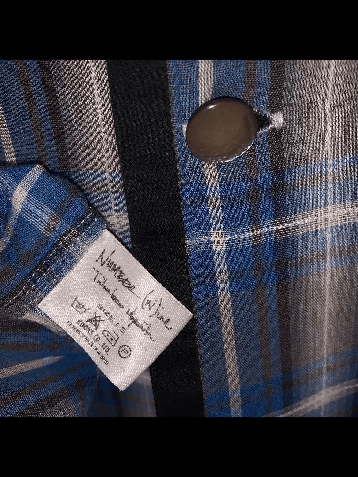 Number (N)ine Sz 3 Number Nine Plaid Shirt-2508 Size US L / EU 52-54 / 3 - 5 Thumbnail