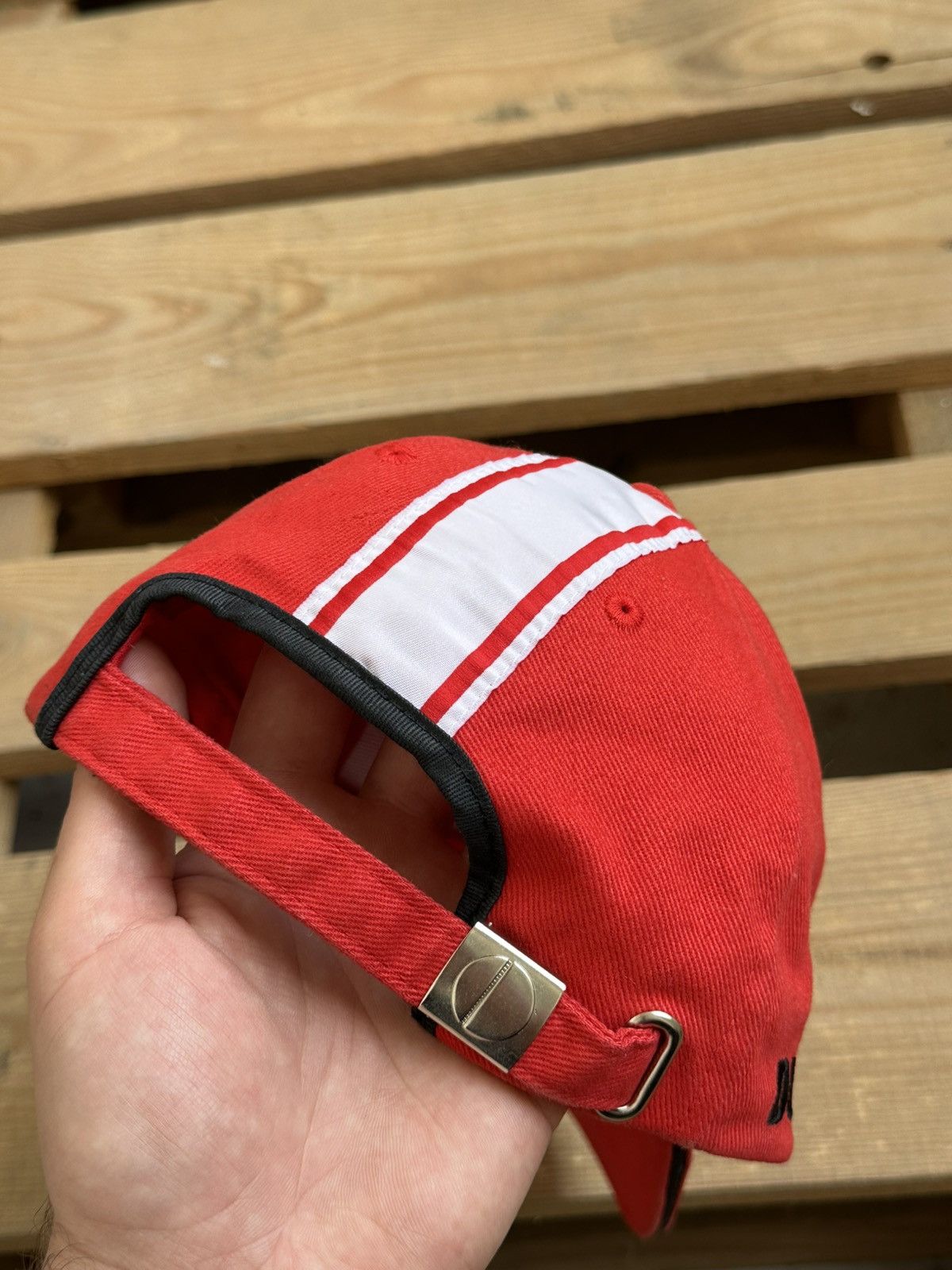 Ducati Vintage Ducati Corse Logo Stripped Red Signature Cap Size ONE SIZE - 7 Thumbnail