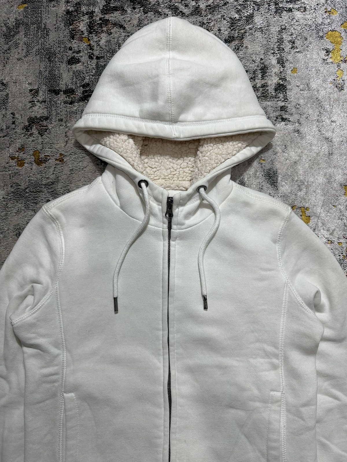 20471120 SPAO SHERPA ZIP HOODIE WHITE COLOUR IFSIXWASNINE LGB STYLE Size US S / EU 44-46 / 1 - 2 Thumbnail