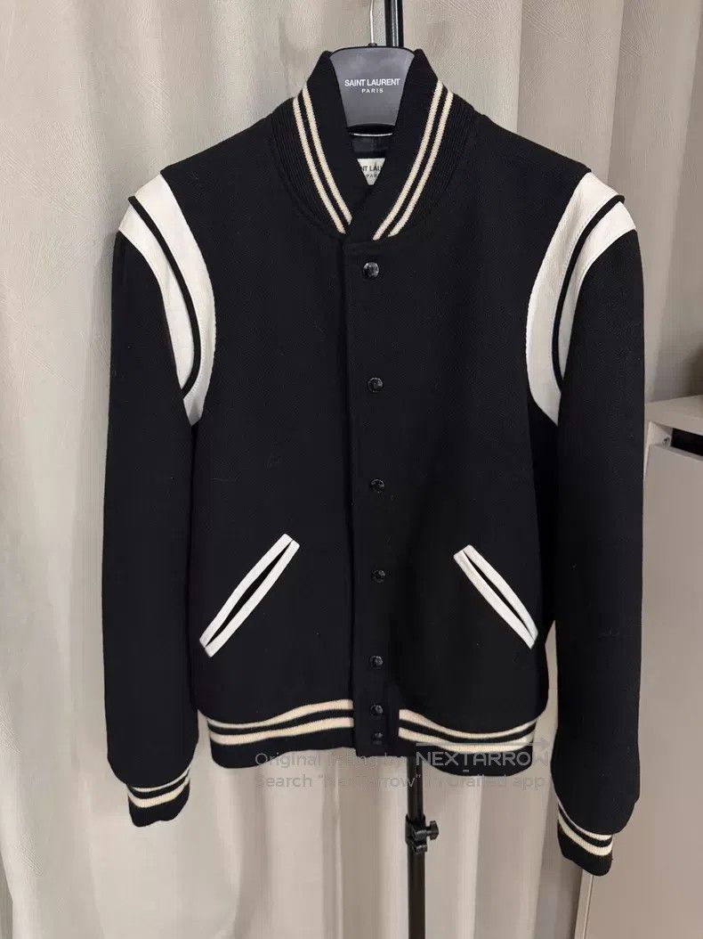 Saint Laurent Paris Saint Laurent Paris Black and White Wool Mixed Leather Bas Size US M / EU 48-50 / 2 - 1 Thumbnail