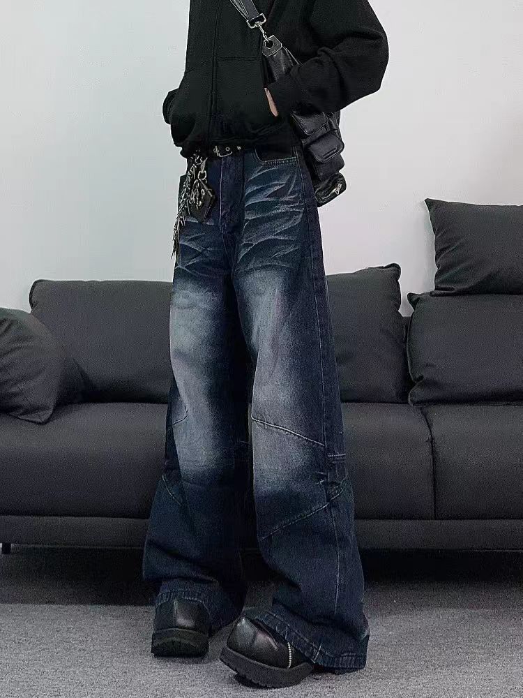 Japanese Brand × Jean Washed vintage blue baggy straight leg jeans Size US 29 - 3 Thumbnail