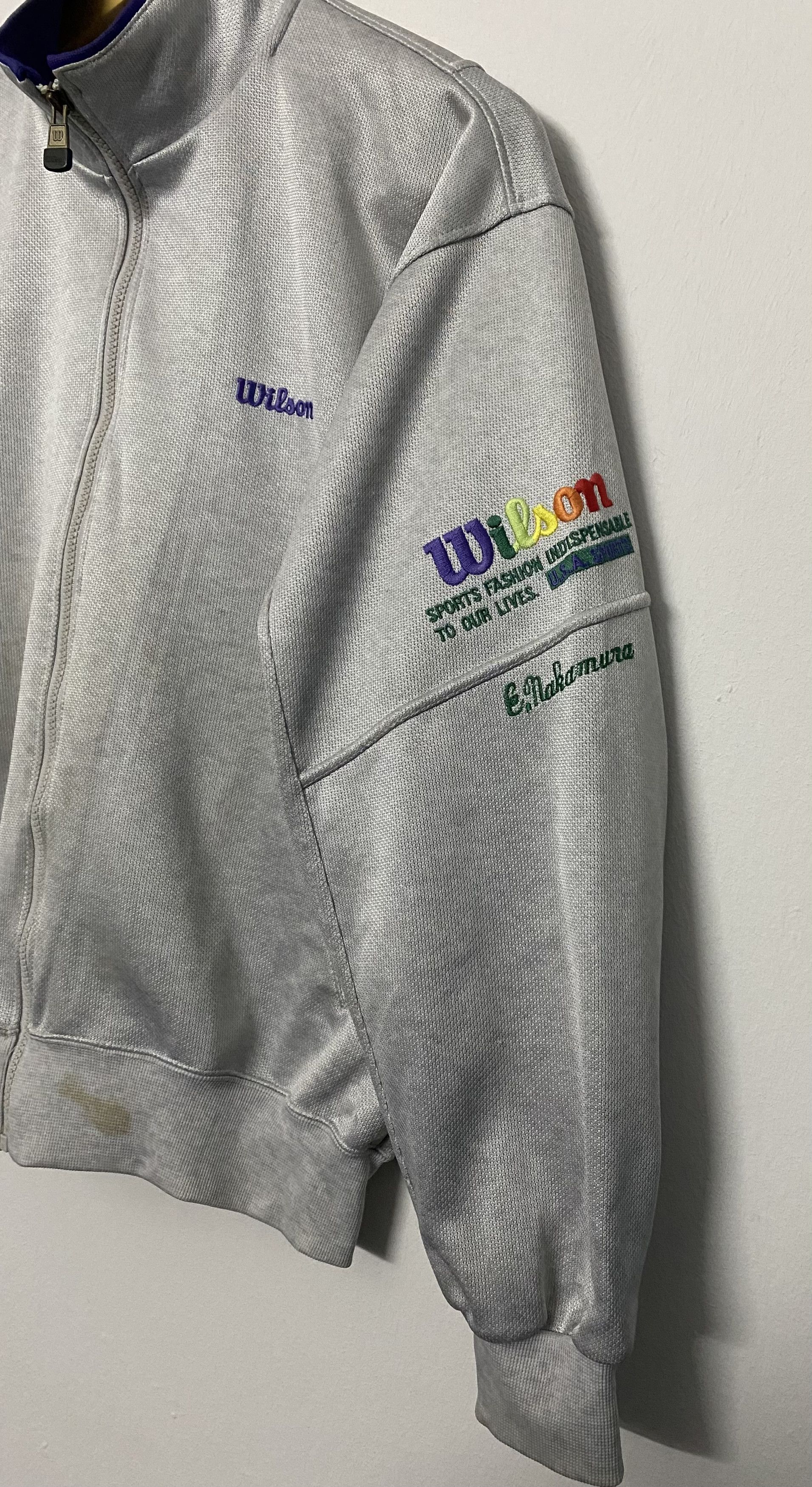 Wilson Vtg 90s Wilson Track Jacket Full Zip Gray Boxy Fit Size US S / EU 44-46 / 1 - 8 Thumbnail