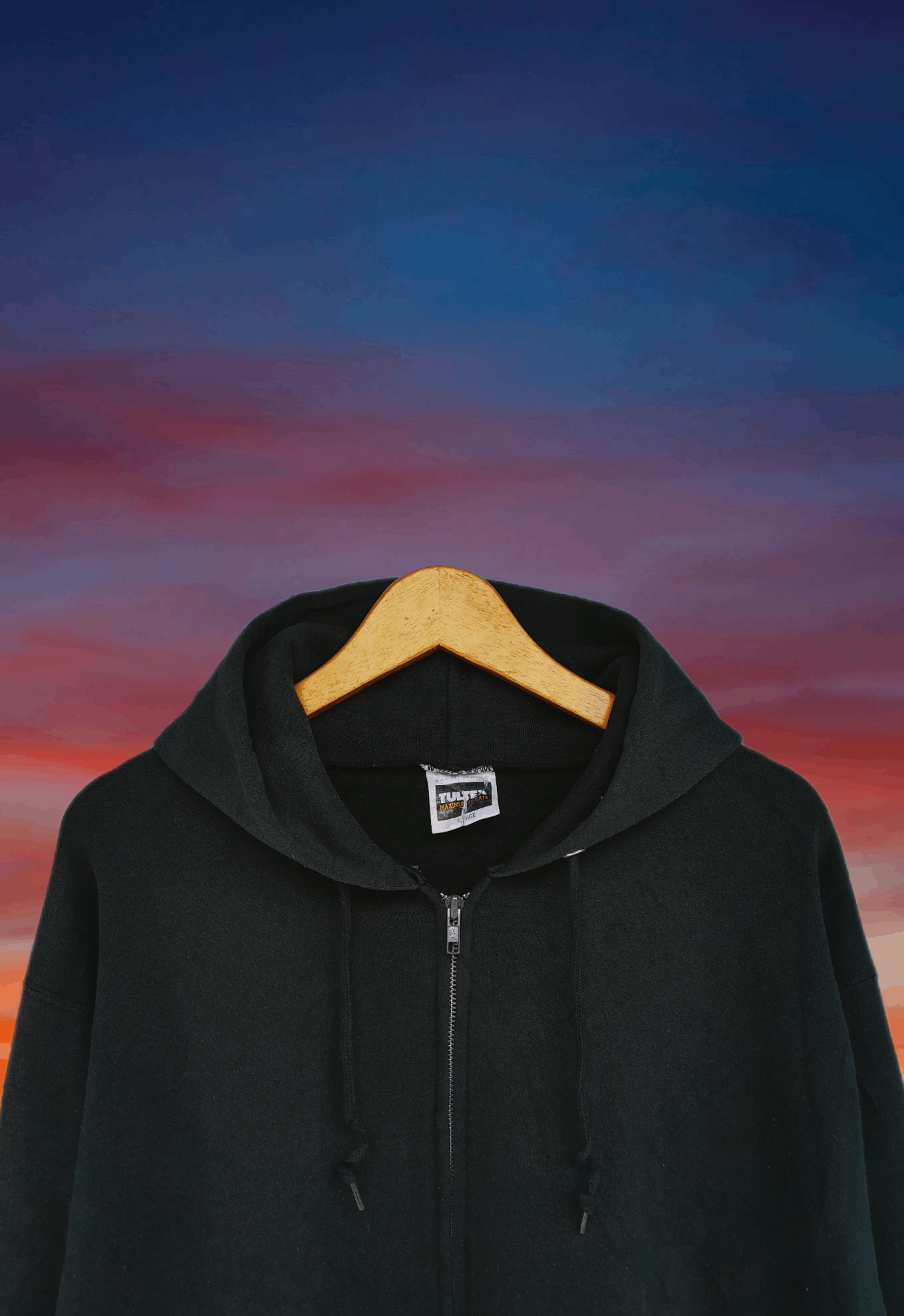 Vintage Vintage 90s Streetwear Blank Tultex zipper hoodie Size US L / EU 52-54 / 3 - 3 Thumbnail