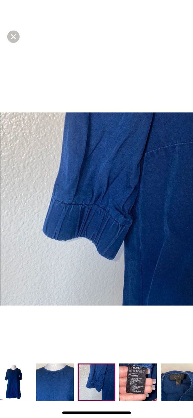 Cos Cos collection of style a-line blue dress size 2 Size XS / US 0-2 / IT 36-38 - 7 Thumbnail