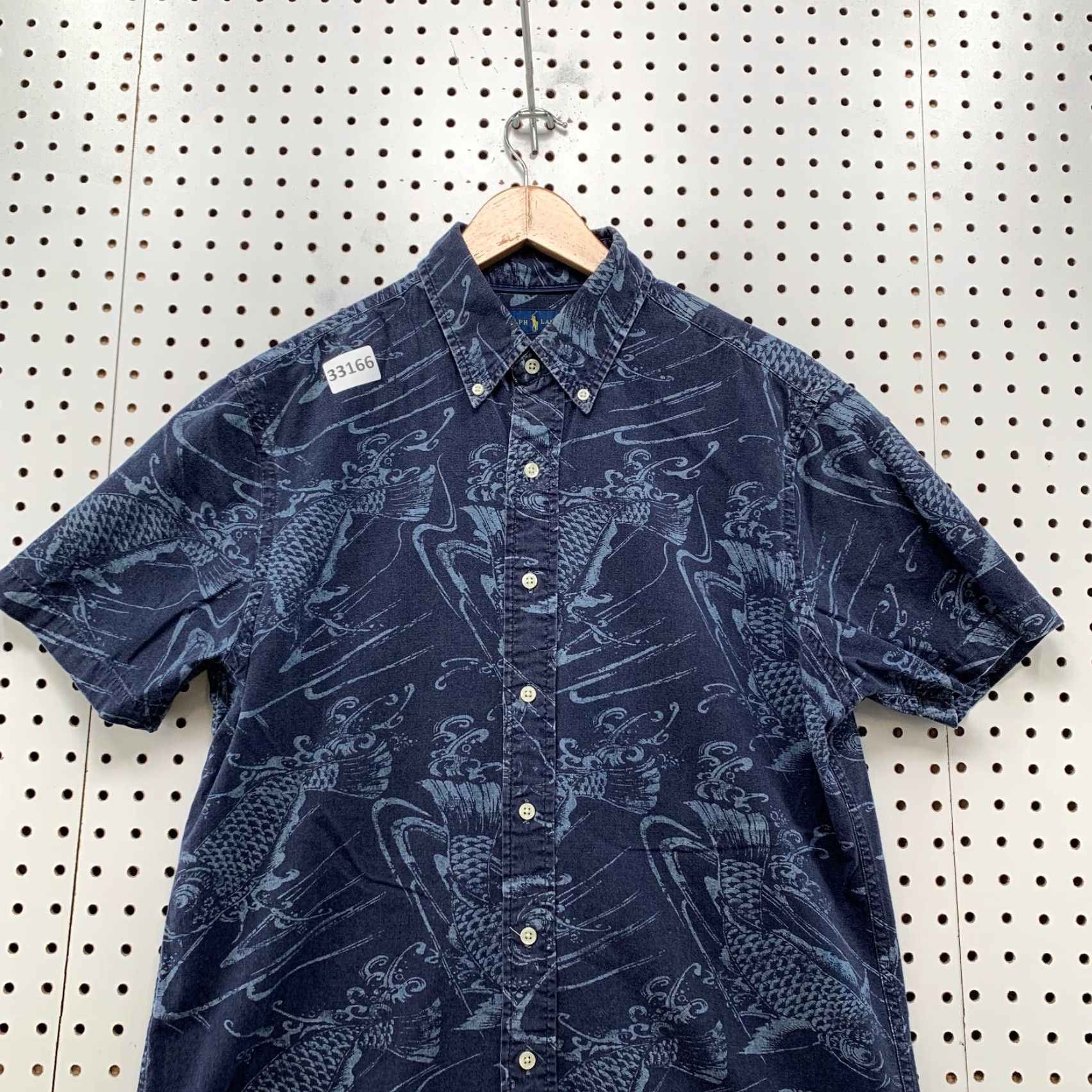 Ralph Lauren Ralph Lauren Shirt Mens L Button-Down Blue Slim Fit 21x29 Abstract Graphic Size US L / EU 52-54 / 3 - 2 Thumbnail