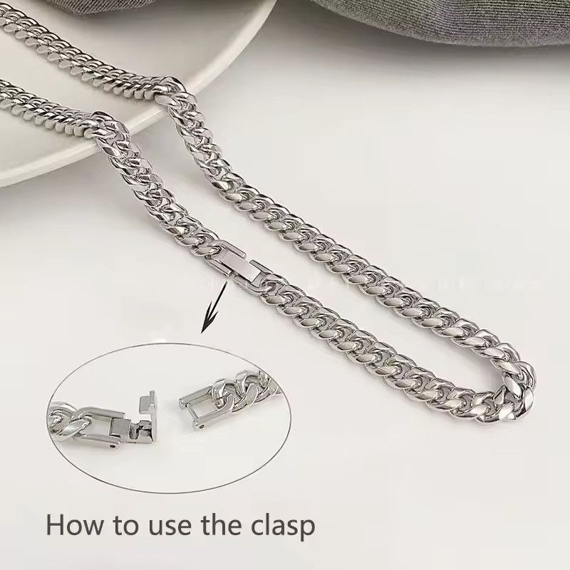 Other ❤ Fashion Men's Titanium Steel Chain Necklace Size ONE SIZE - 5 Thumbnail