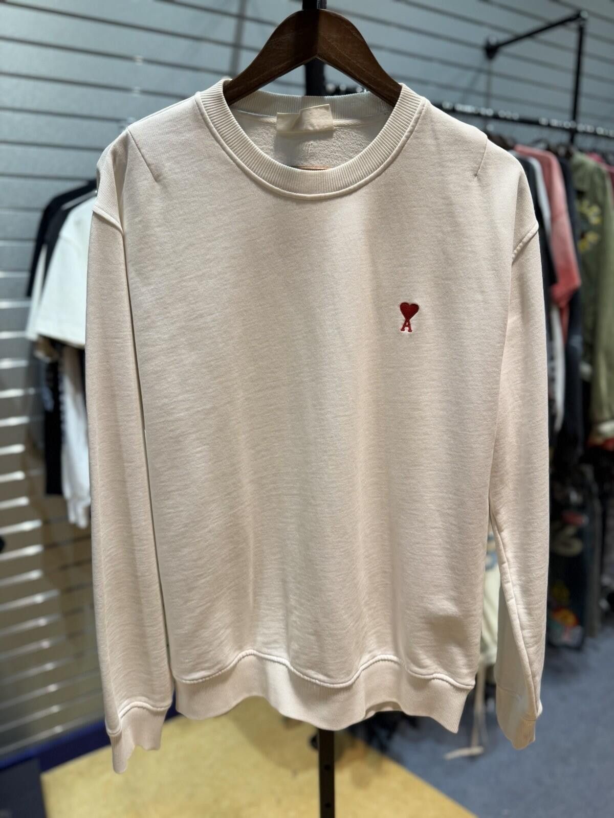 AMI Ami Paris Alexandre Mattiussi White Wool Sweatshirt Medium Size US M / EU 48-50 / 2 - 2 Thumbnail