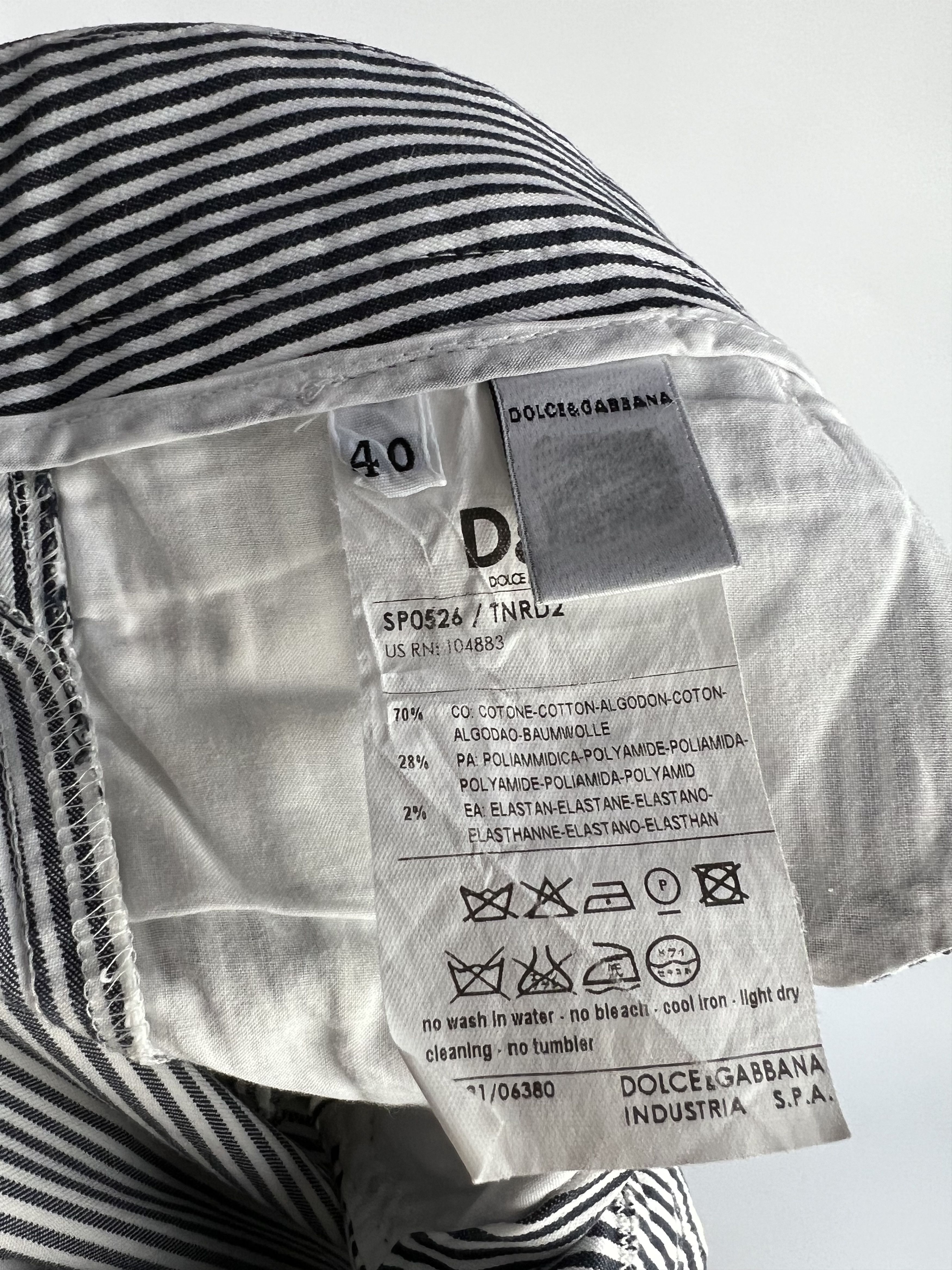 Dolce & Gabbana Dolce & Gabbana Striped Button Capri Size IT40 Size 27" / US 4 / IT 40 - 9 Thumbnail