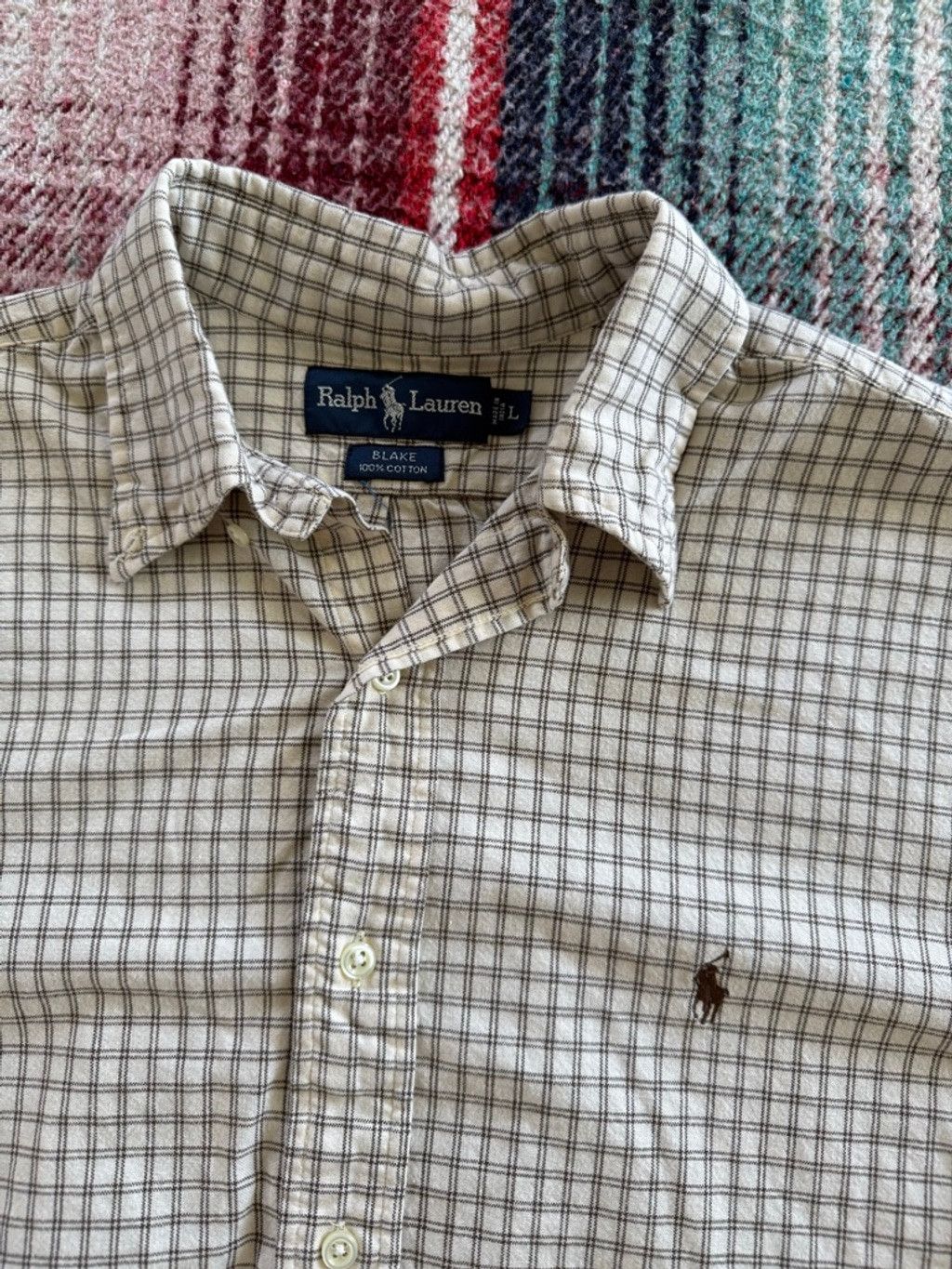 Ralph Lauren Ralph Lauren Casual Button Down Shirt L Beige Brown Plaid Size US L / EU 52-54 / 3 - 3 Thumbnail