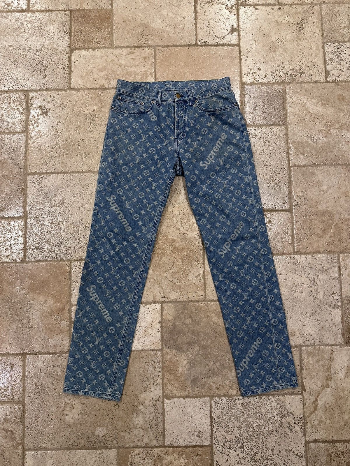 Supreme Louis Vuitton Denim Pants | Grailed